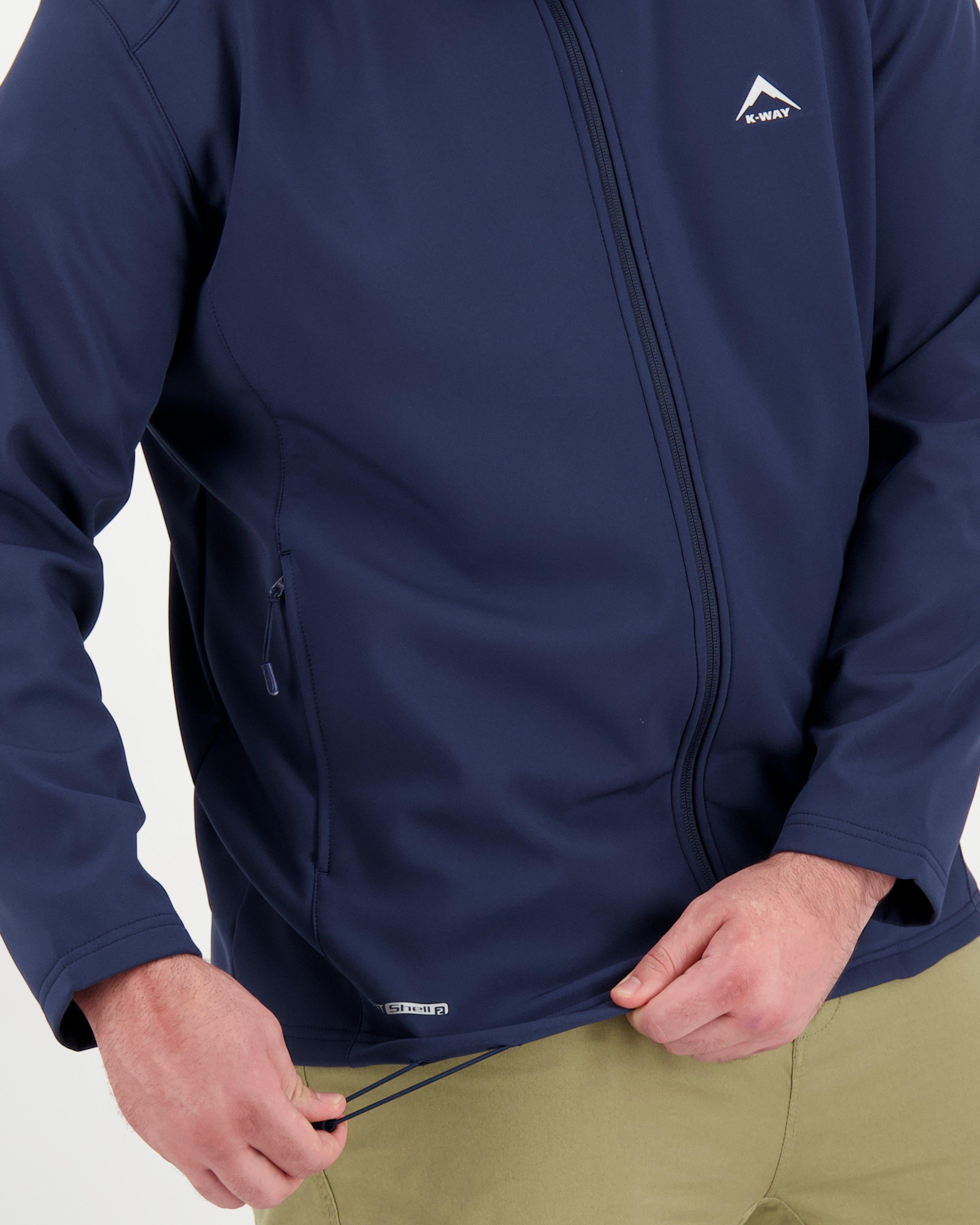 K-Way Men's Felixx Eco Softshell Jacket - Extended Sizes -  Navy