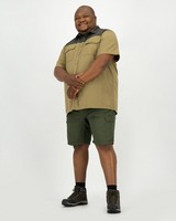 K-Way Elements Men's Extended Size Safari Shirt -  khaki