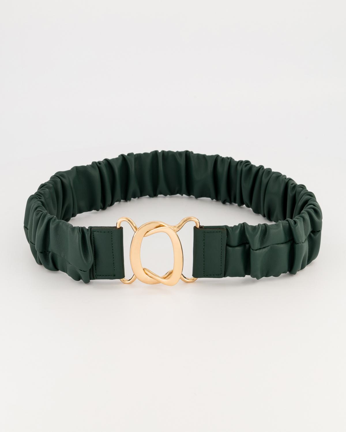 Anname Ruched Belt -  Emerald