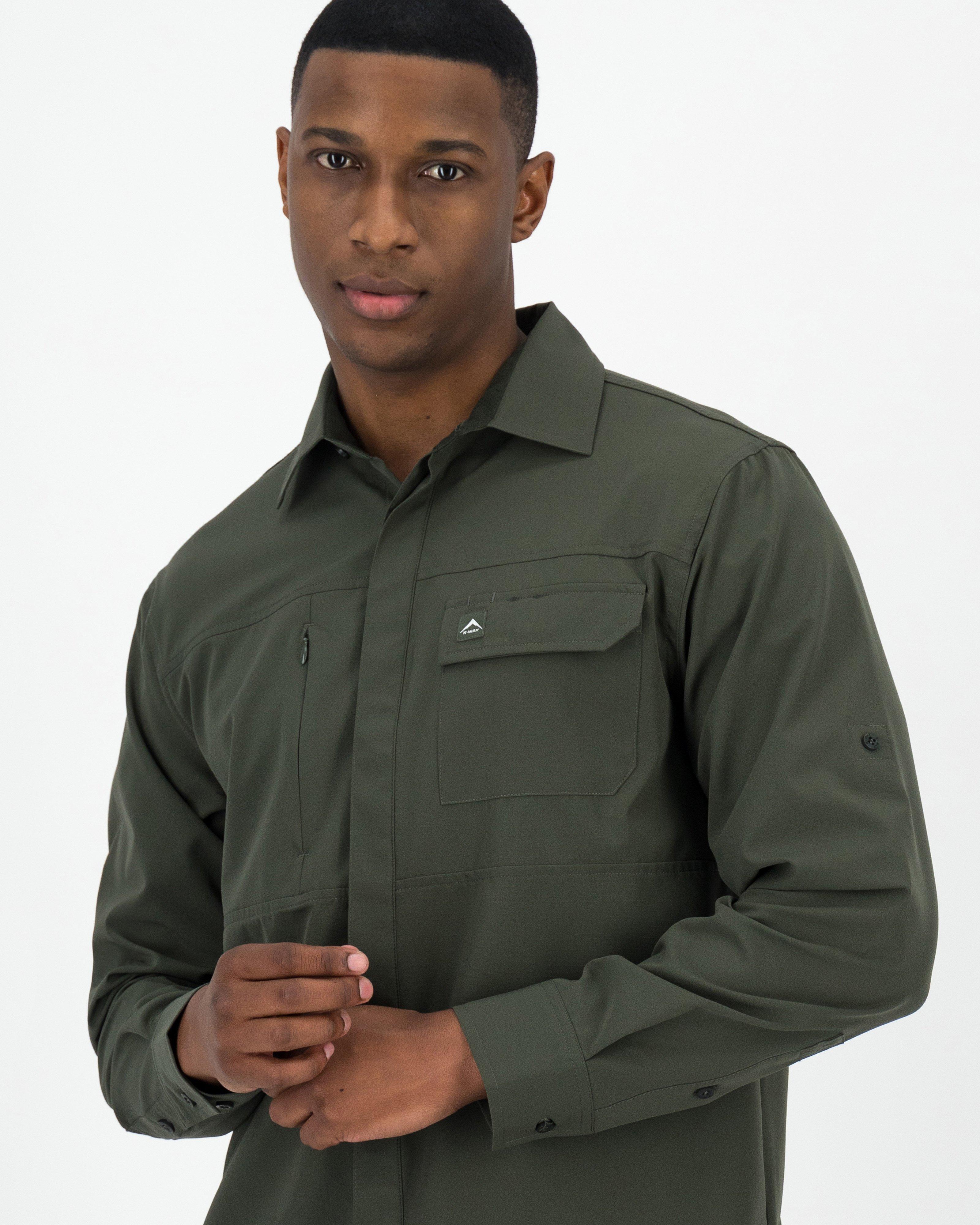 K-Way Men's Extended Size Explorer Tech Long Sleeve Shirt