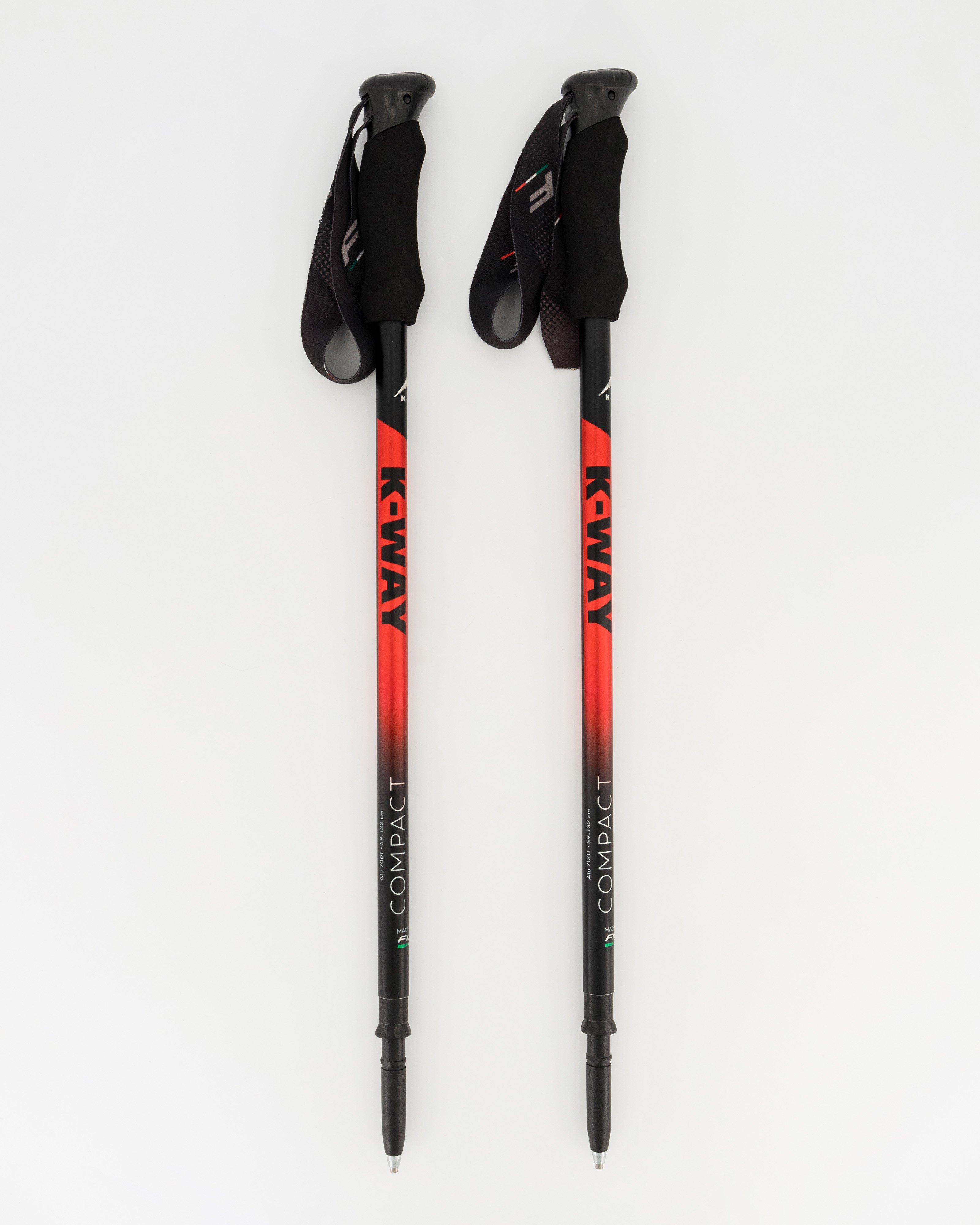 K-Way Compact Trekking Poles -  Red