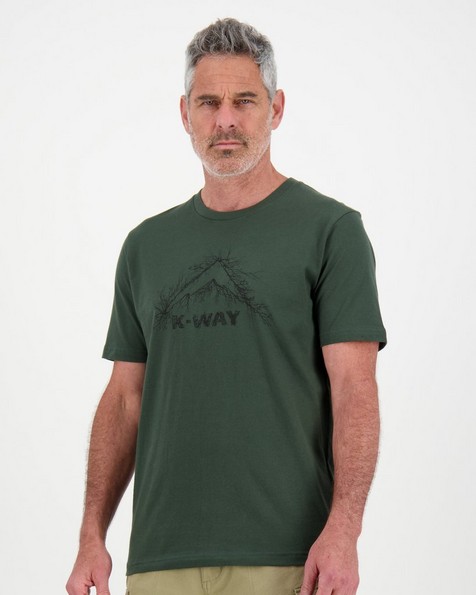 K-Way Elements Men’s Graphic T-Shirt -  darkolive