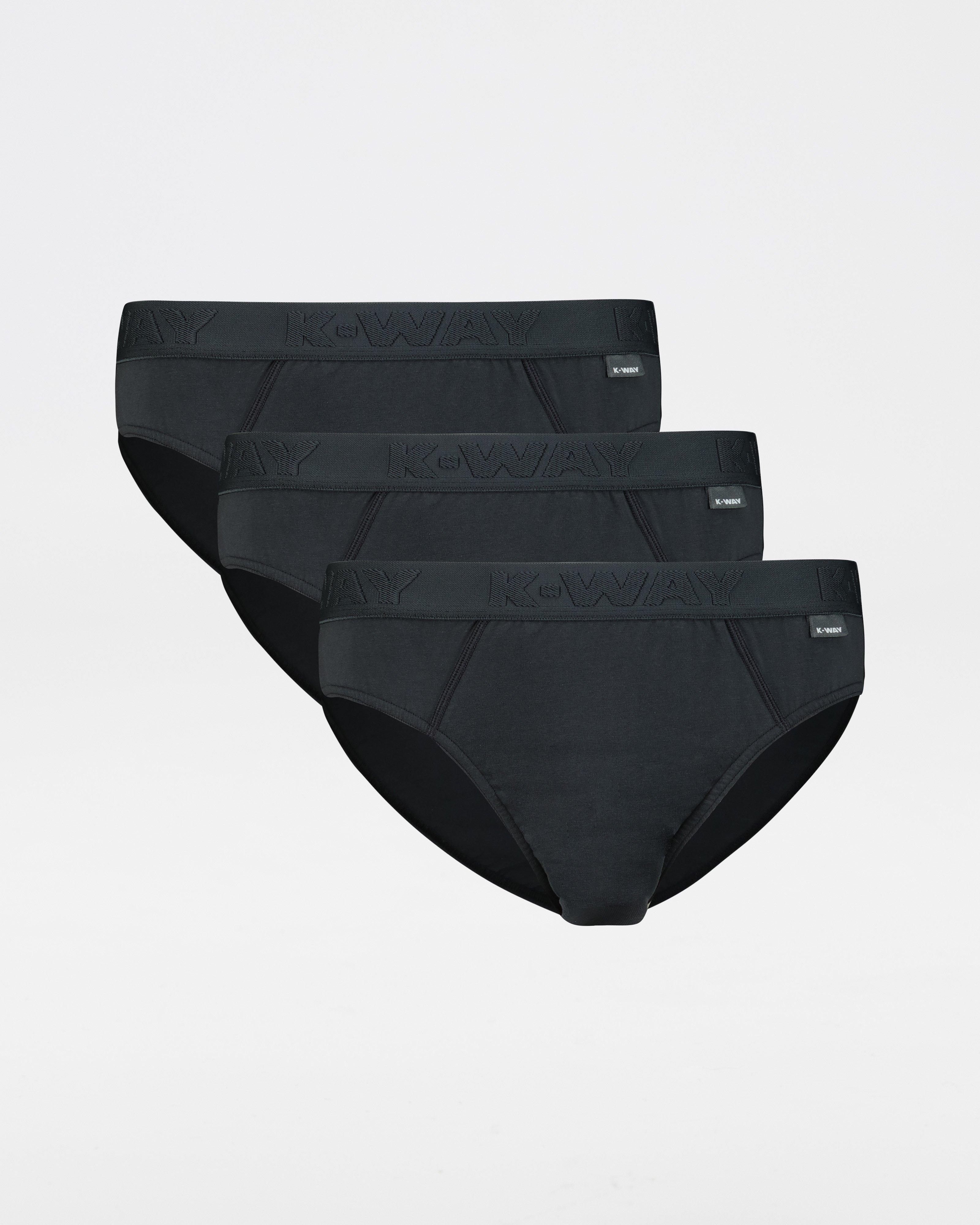 KWay Elements 3pk Cotton Stretch Brief Black Cape Union Mart