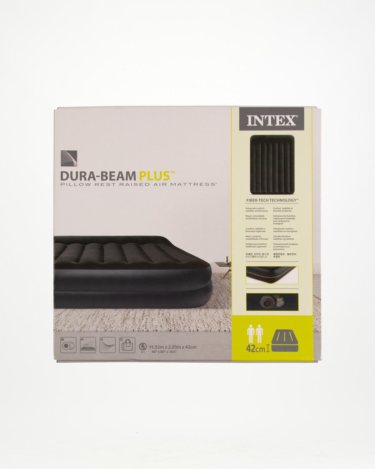 Intex Dura-Beam Queen Highrise Air Mattress -  Blue