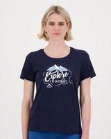 K-Way Explore Women’s Graphic T-Shirt -  navy
