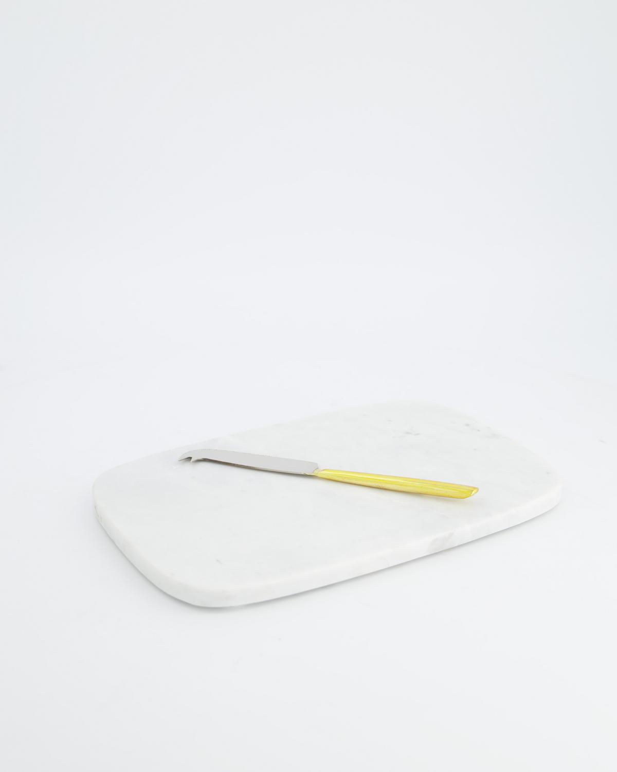 Cheese Board with Knife -  White