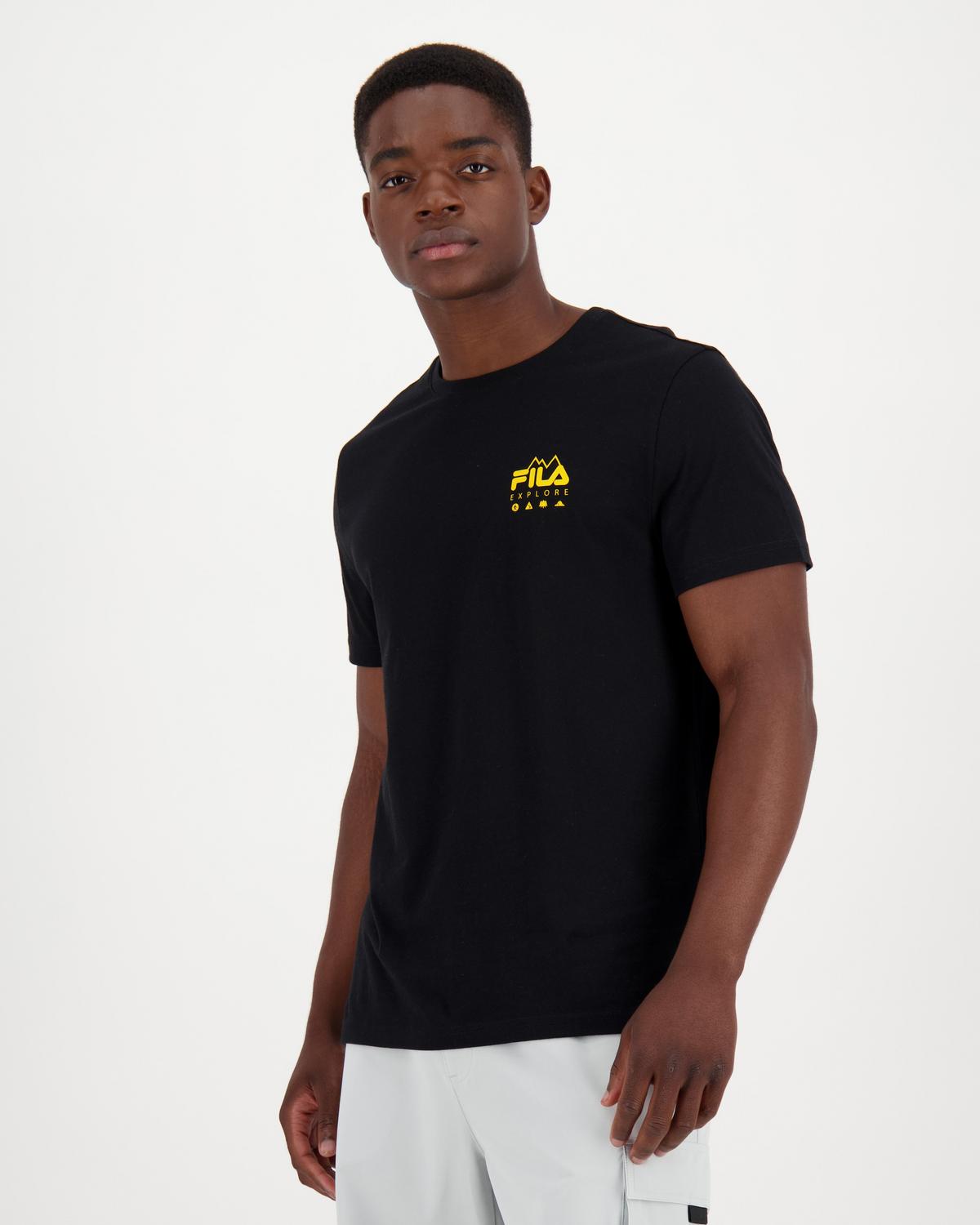 FILA Sinai T-Shirt Mens -  Black