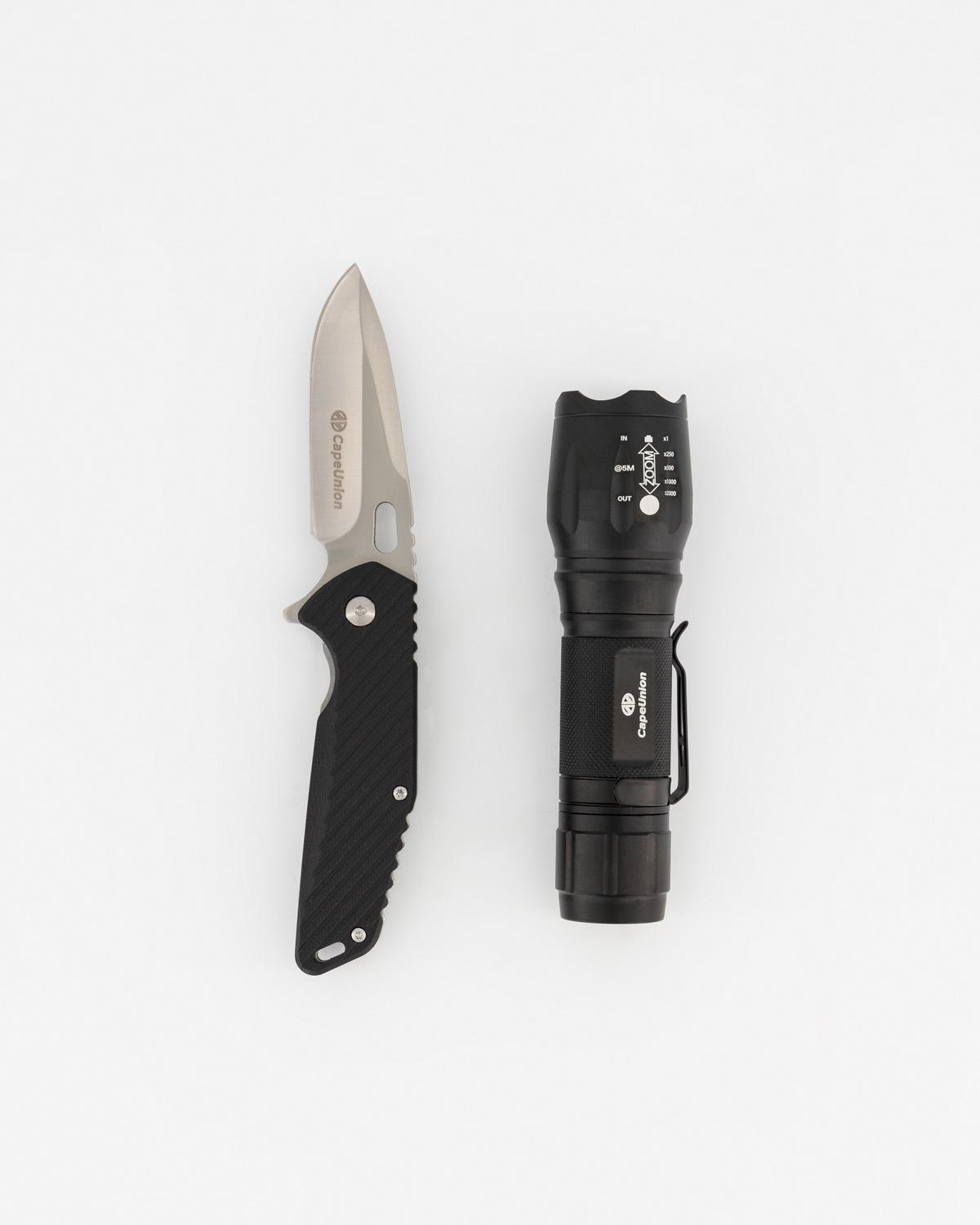 Cape Union Folding Knife and Torch Combo -  No Colour
