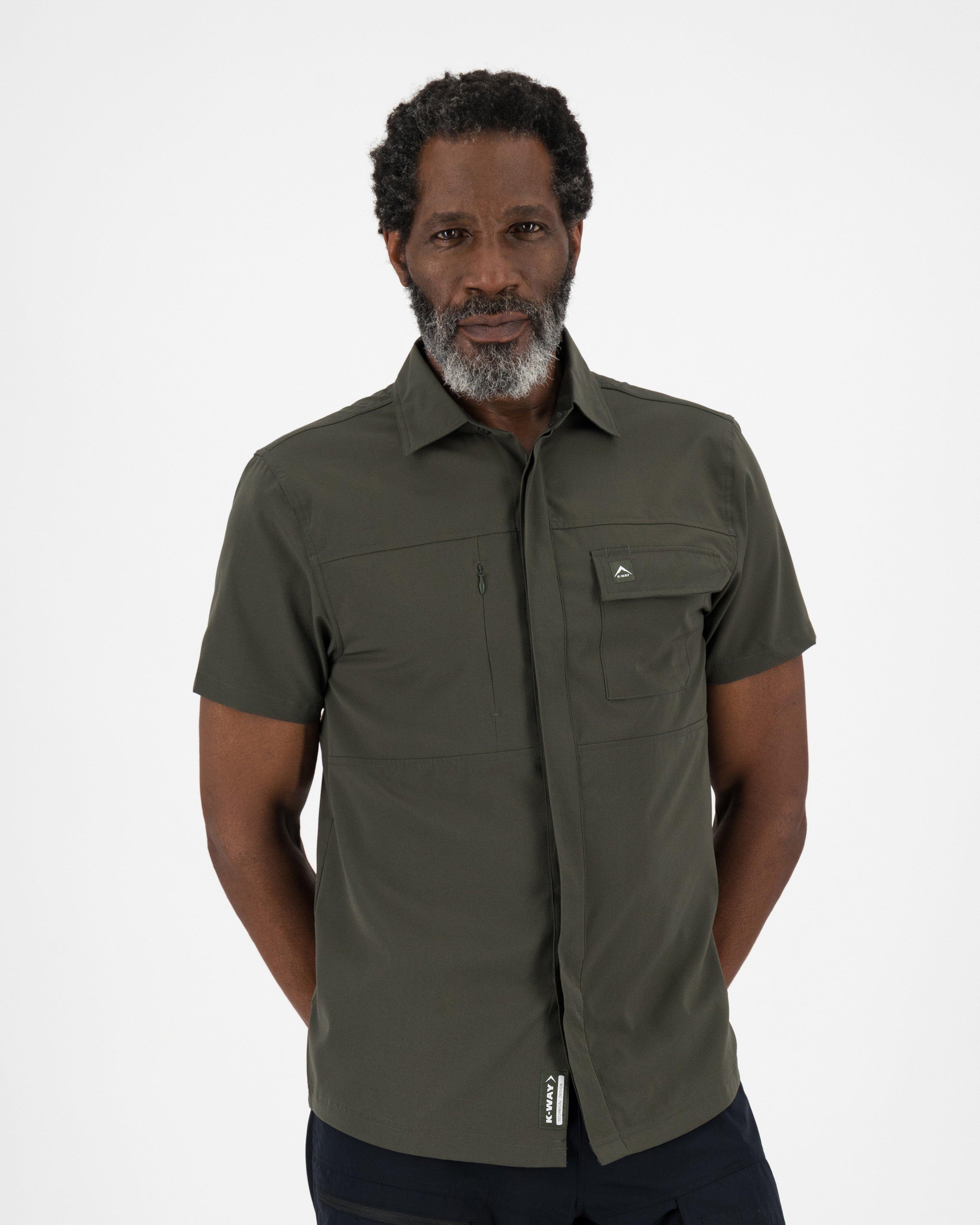K-Way Men's Explorer Tech Shirt -  Dark Olive