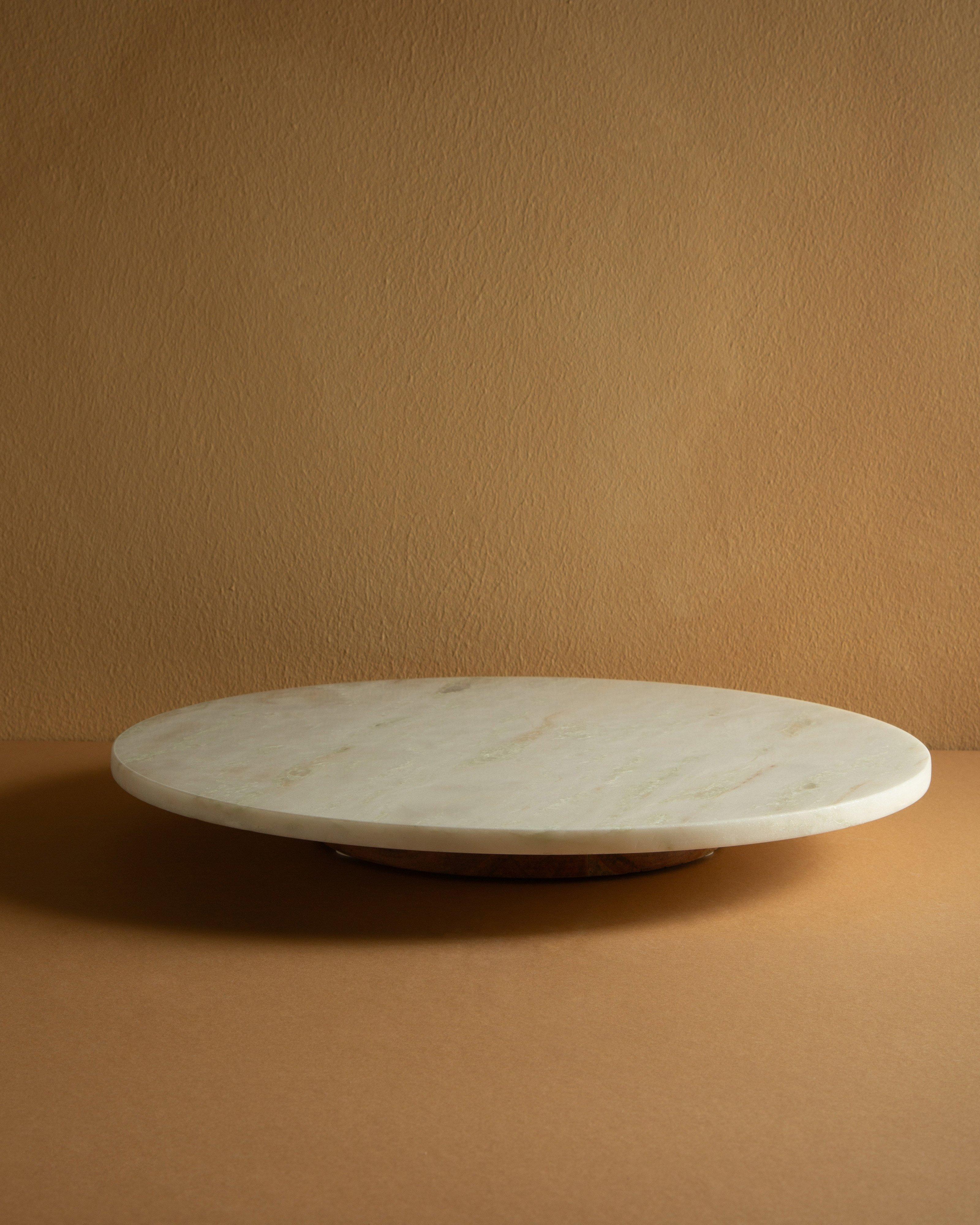 Green Marble Lazy Susan -  Green