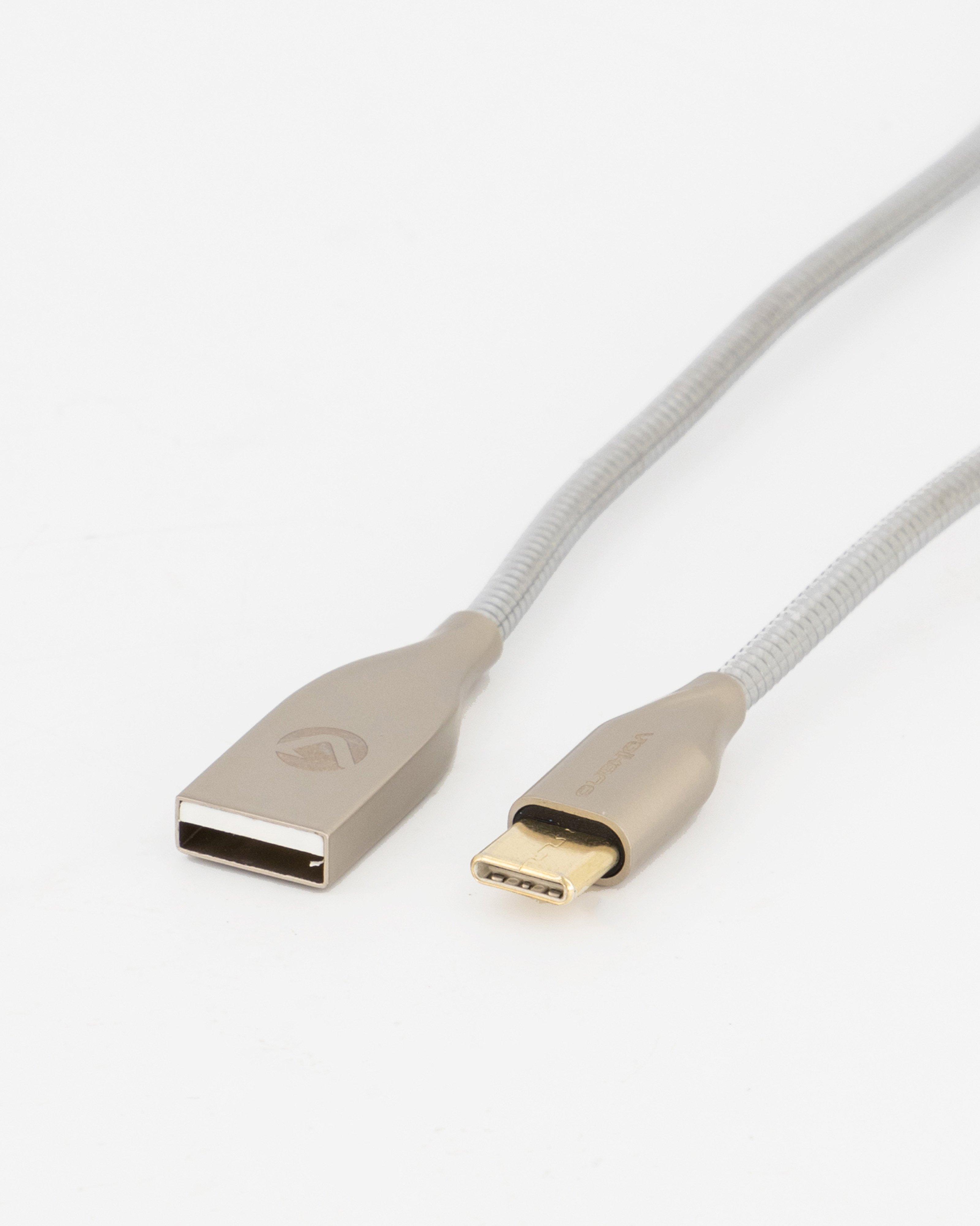 Volkano Iron Series 1.2m Cable (USB to Type-C) -  Silver