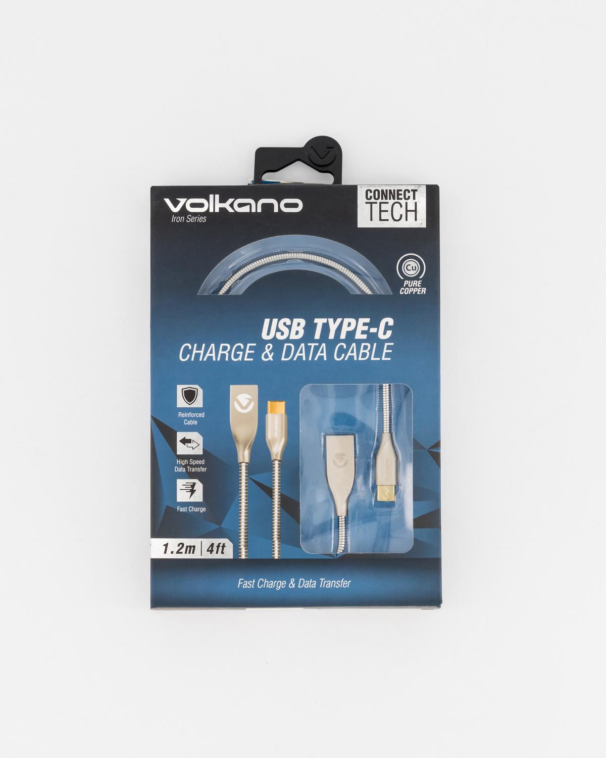 Volkano Iron Series Cable -  Silver