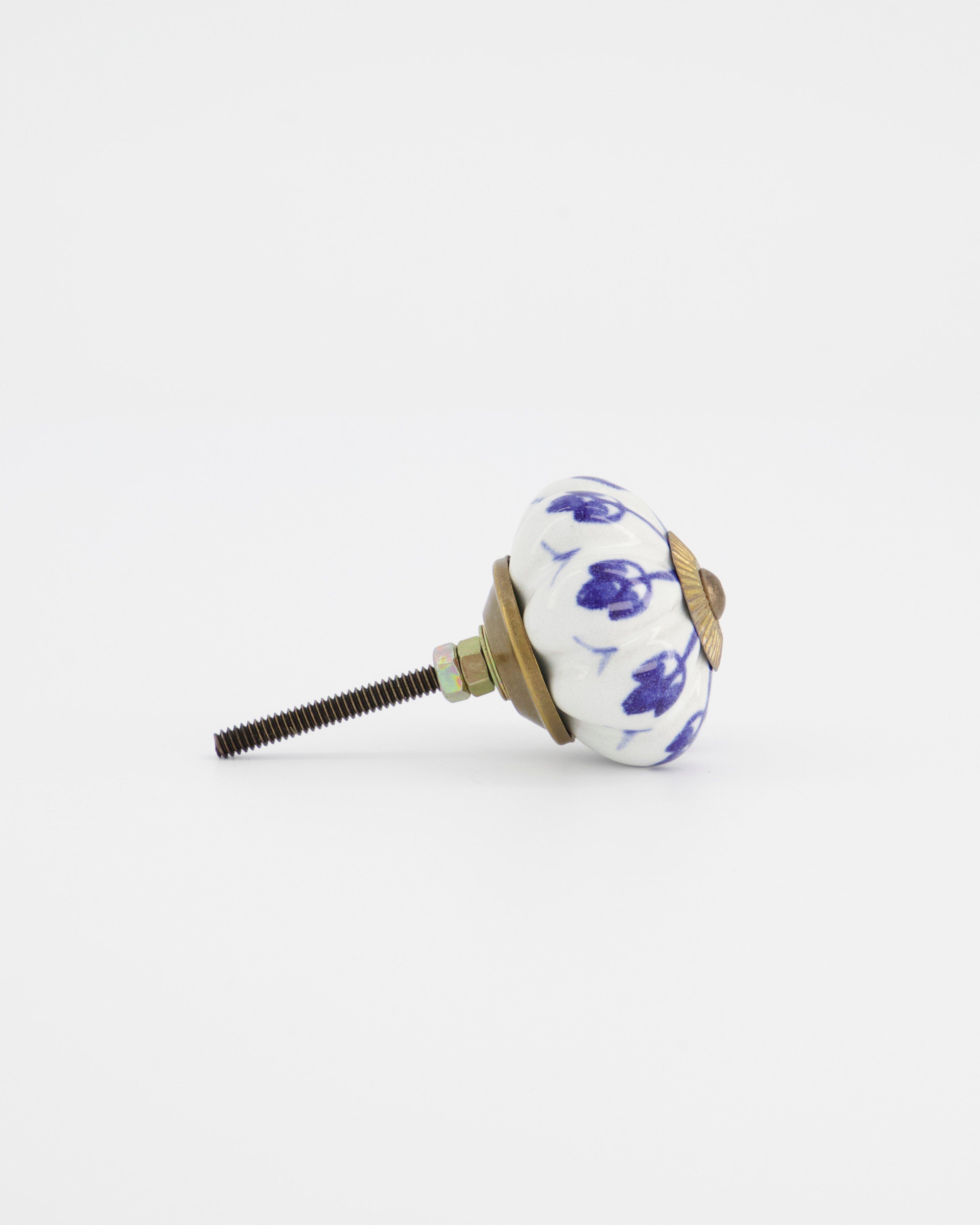 Blue Shamrock Melon Knob -  Blue
