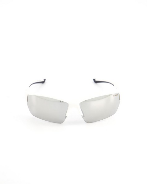 K-Way Men's Half-Rim Polycarbonate Sports Sunglasses -  white