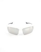 K-Way Men's Half-Rim Polycarbonate Sports Sunglasses -  white