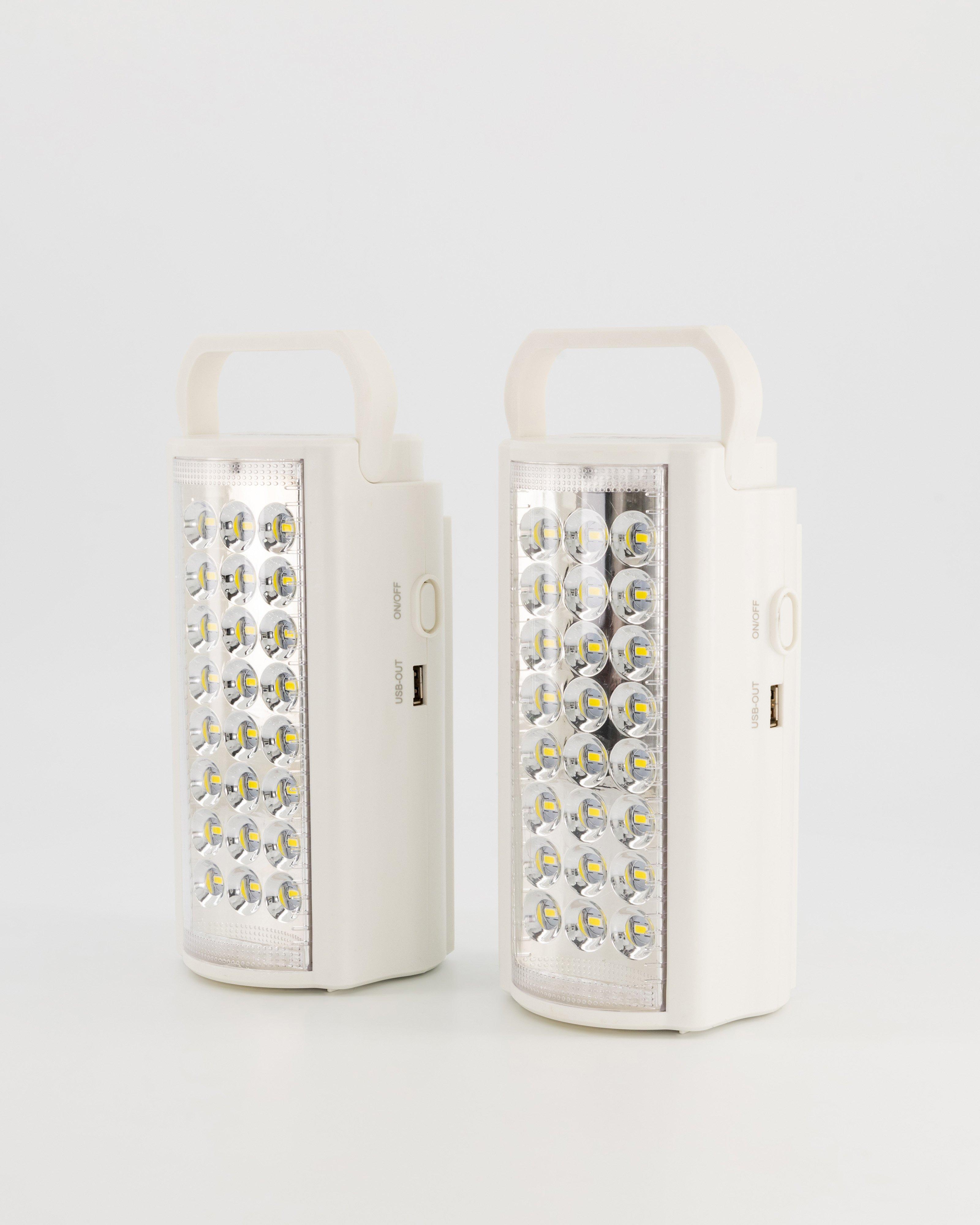 UltraTec 800-Lumen Lithium Battery Lanterns with Power Bank -  No Colour