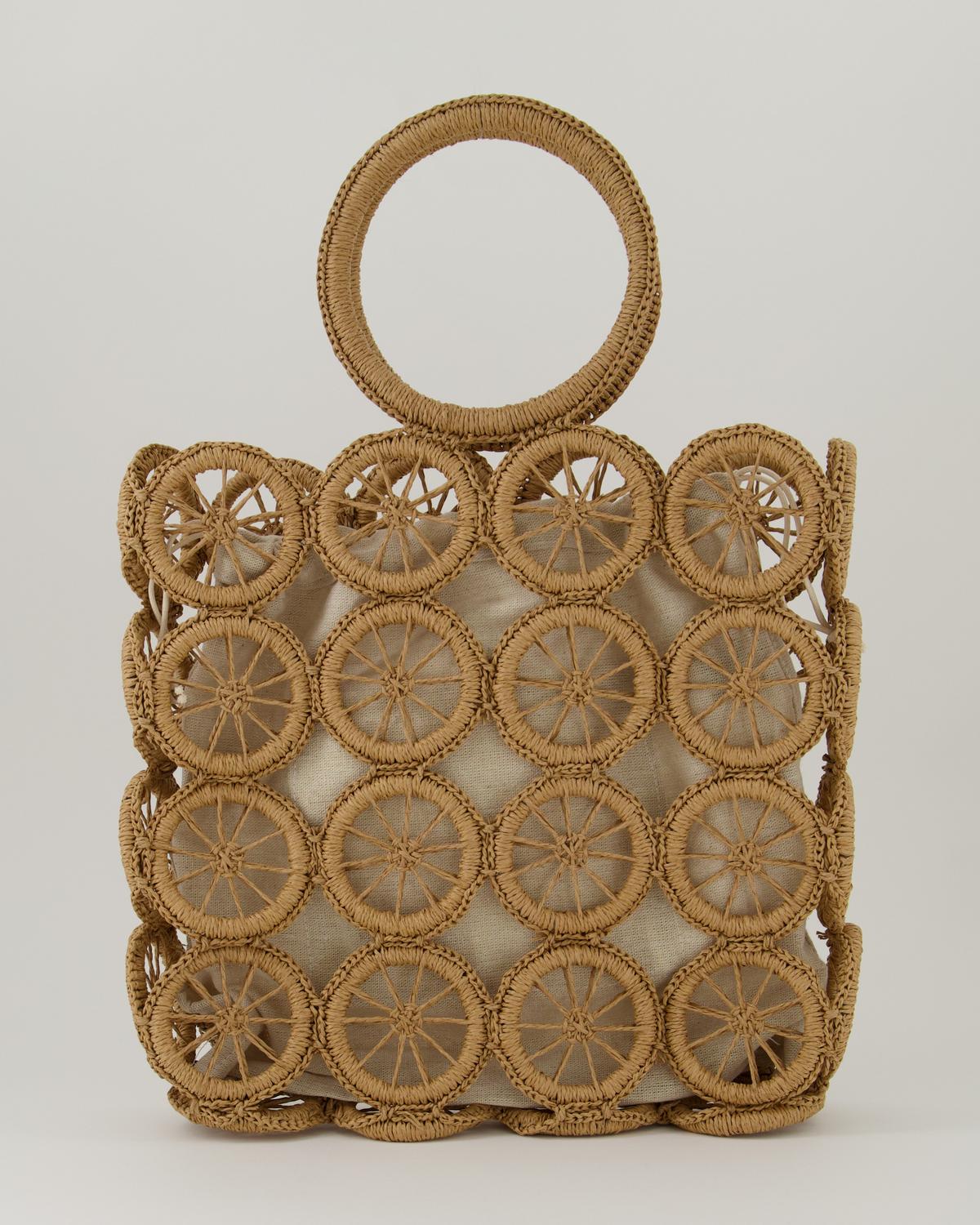 Calista Circle Detail Bag -  tan