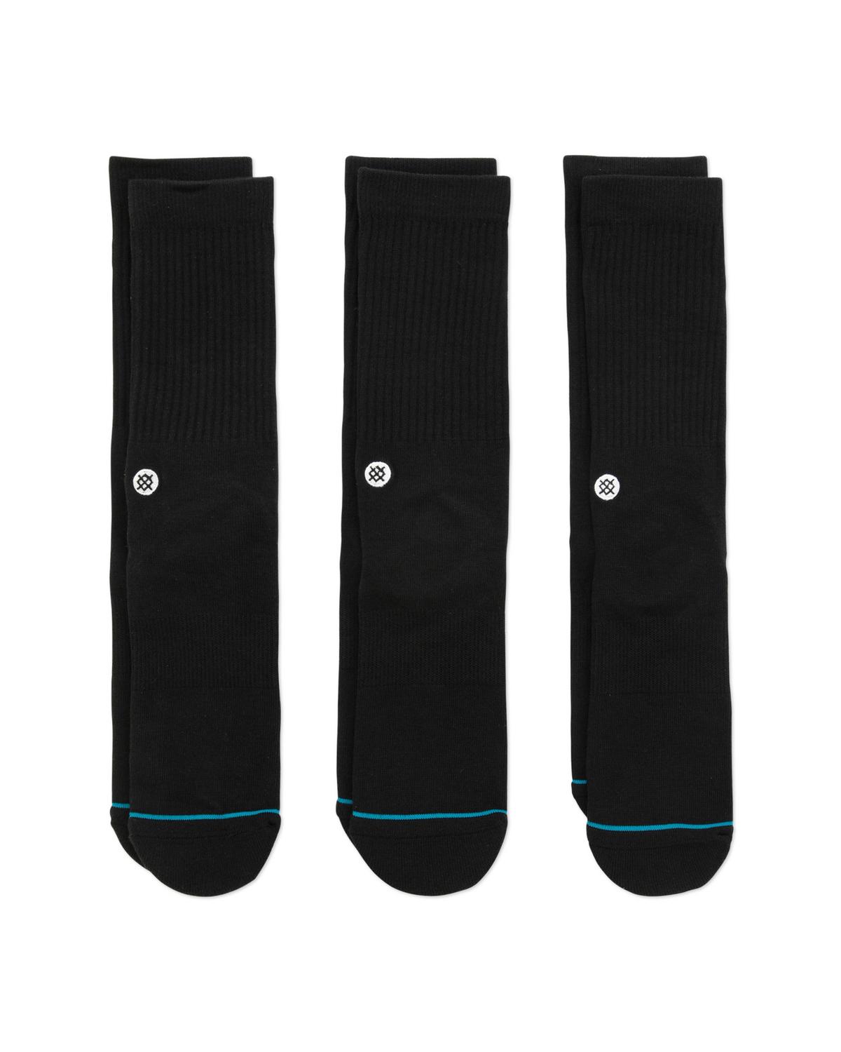STANCE Icon Crew Socks - 3 Pack  -  Black