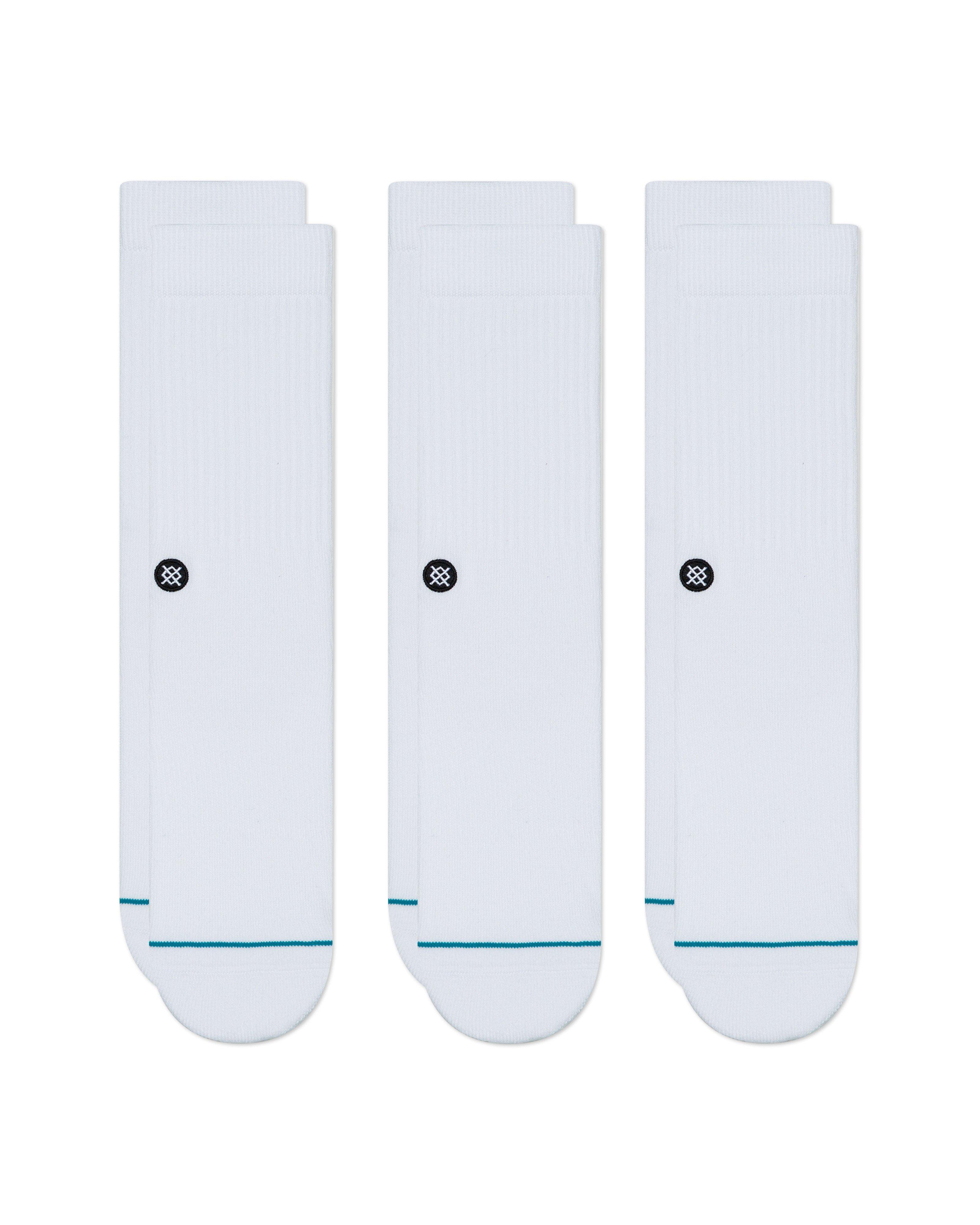 STANCE Icon Crew Socks - 3 Pack  -  White
