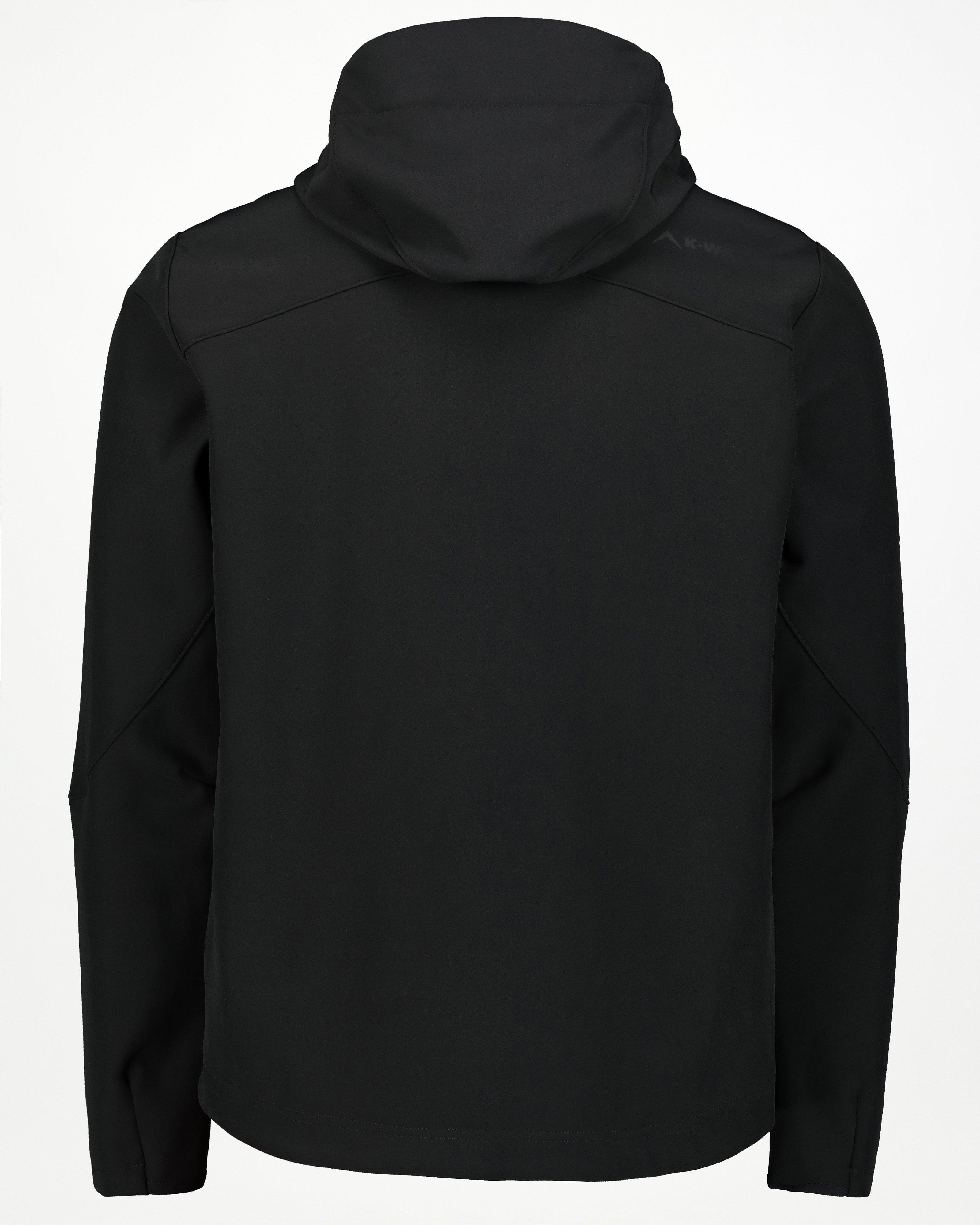 K-Way Men's Apex Softshell Hoodie -  Black