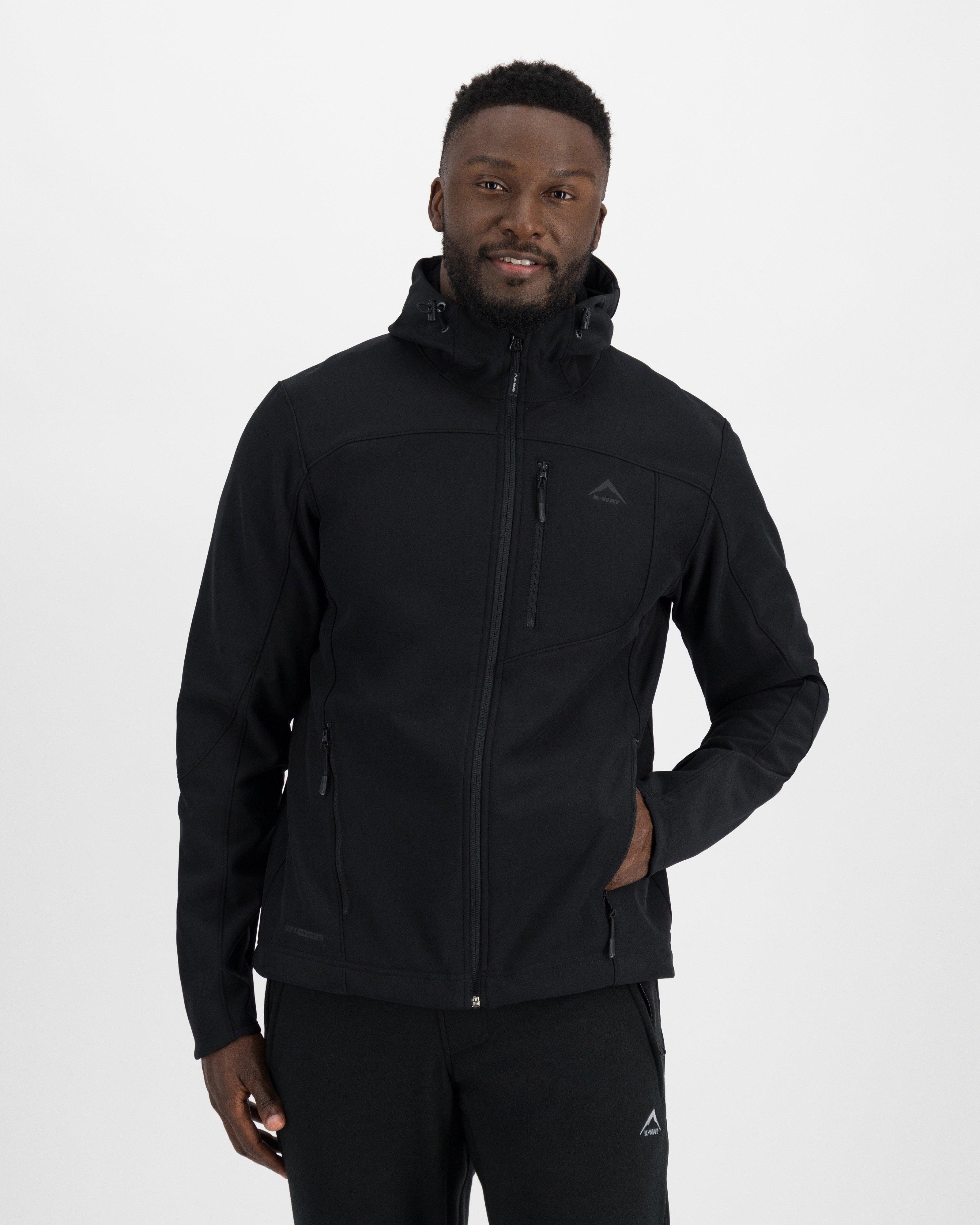 K-Way Men's Apex Softshell Hoodie -  Black