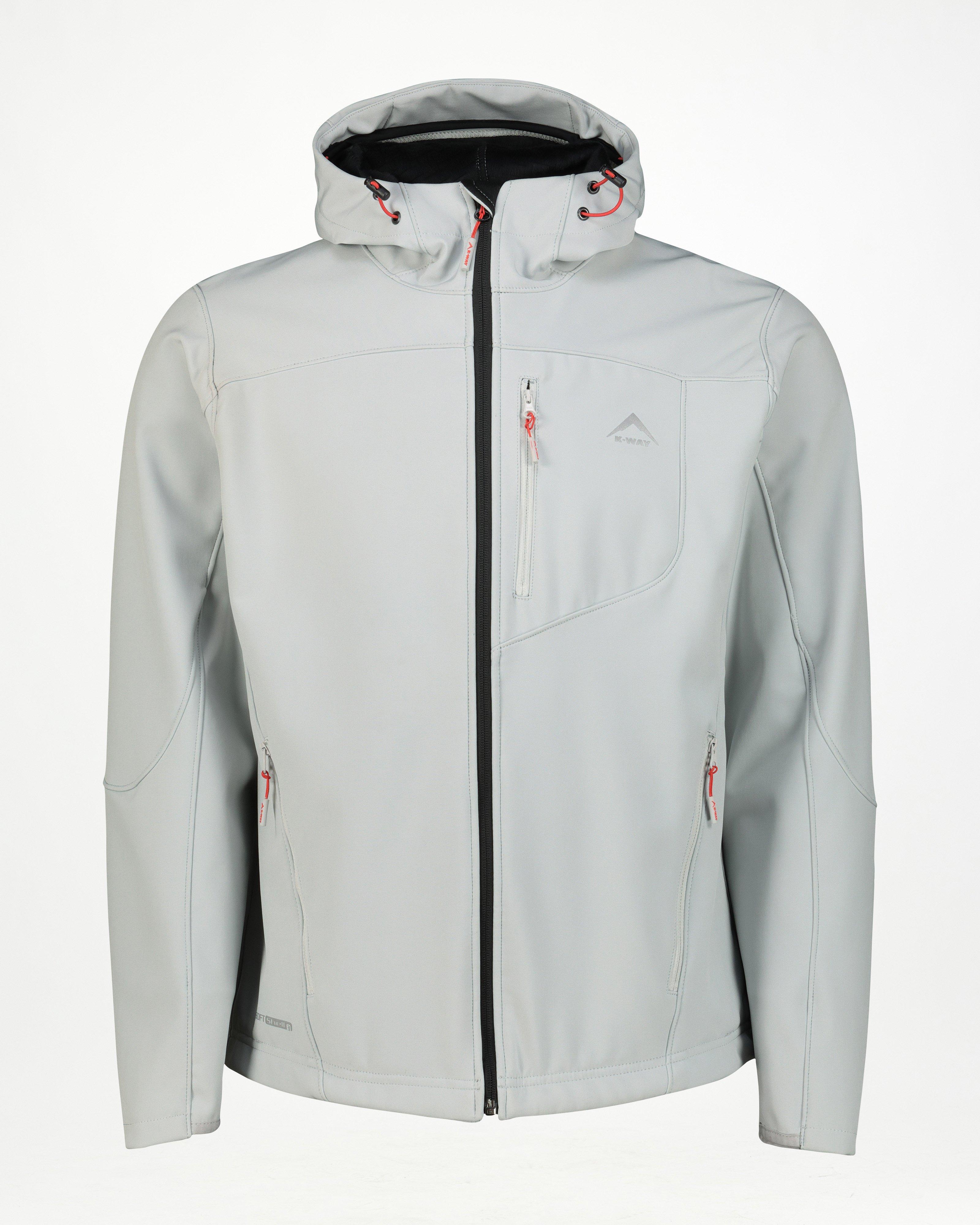 K-Way Men's Apex Softshell Hoodie -  Silver