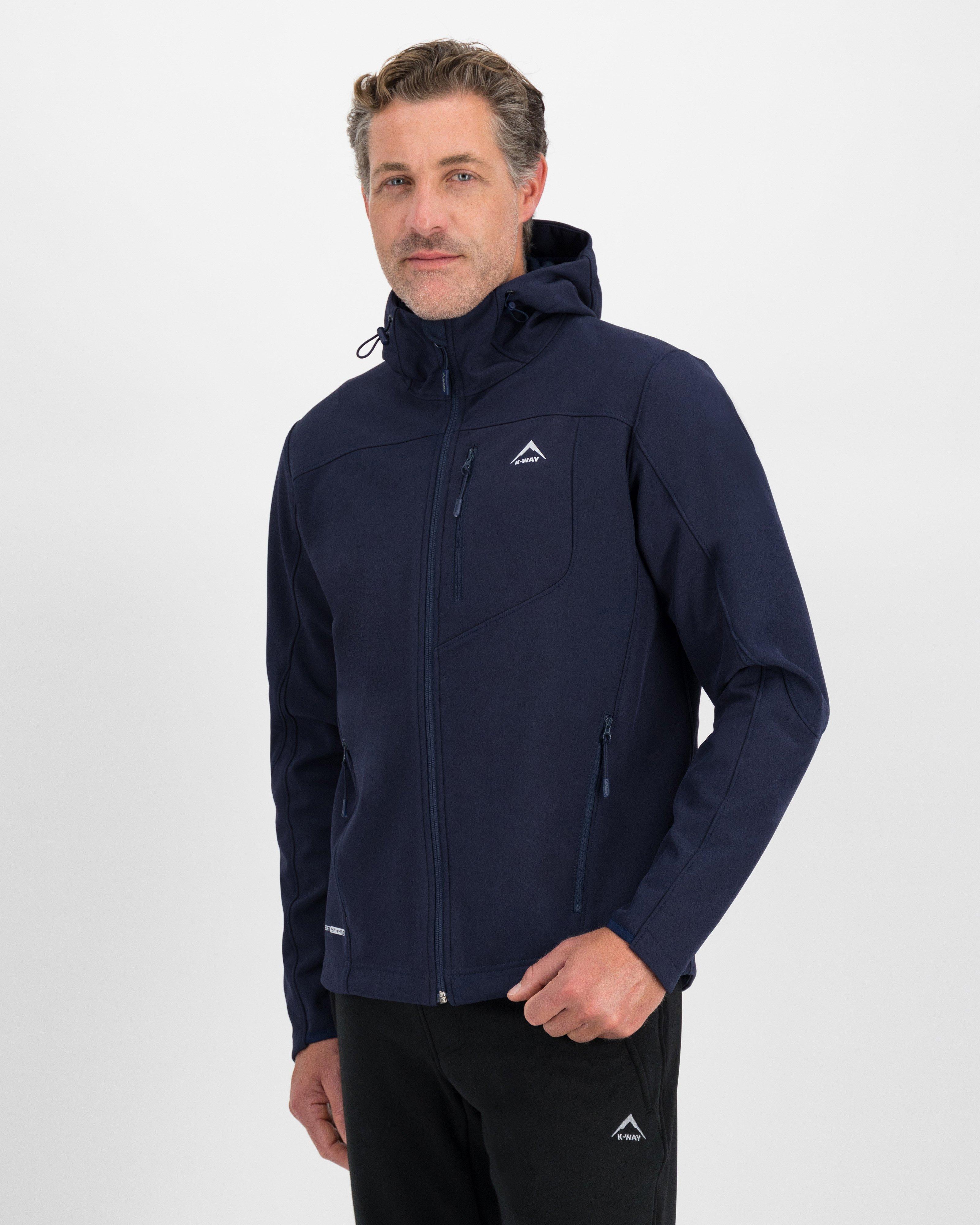 K-Way Men's Apex Softshell Hoodie -  Navy