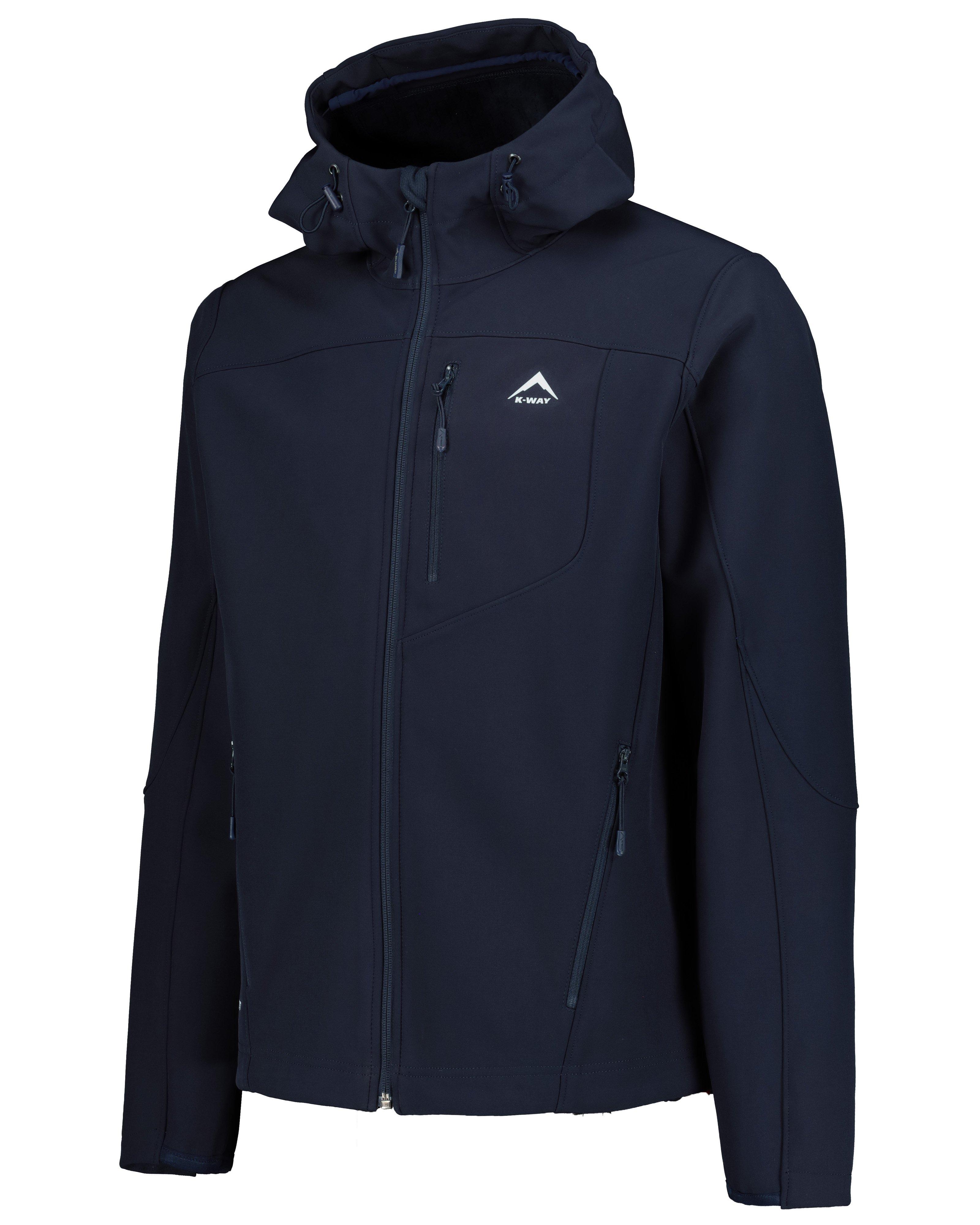 K-Way Men's Apex Softshell Hoodie -  Navy