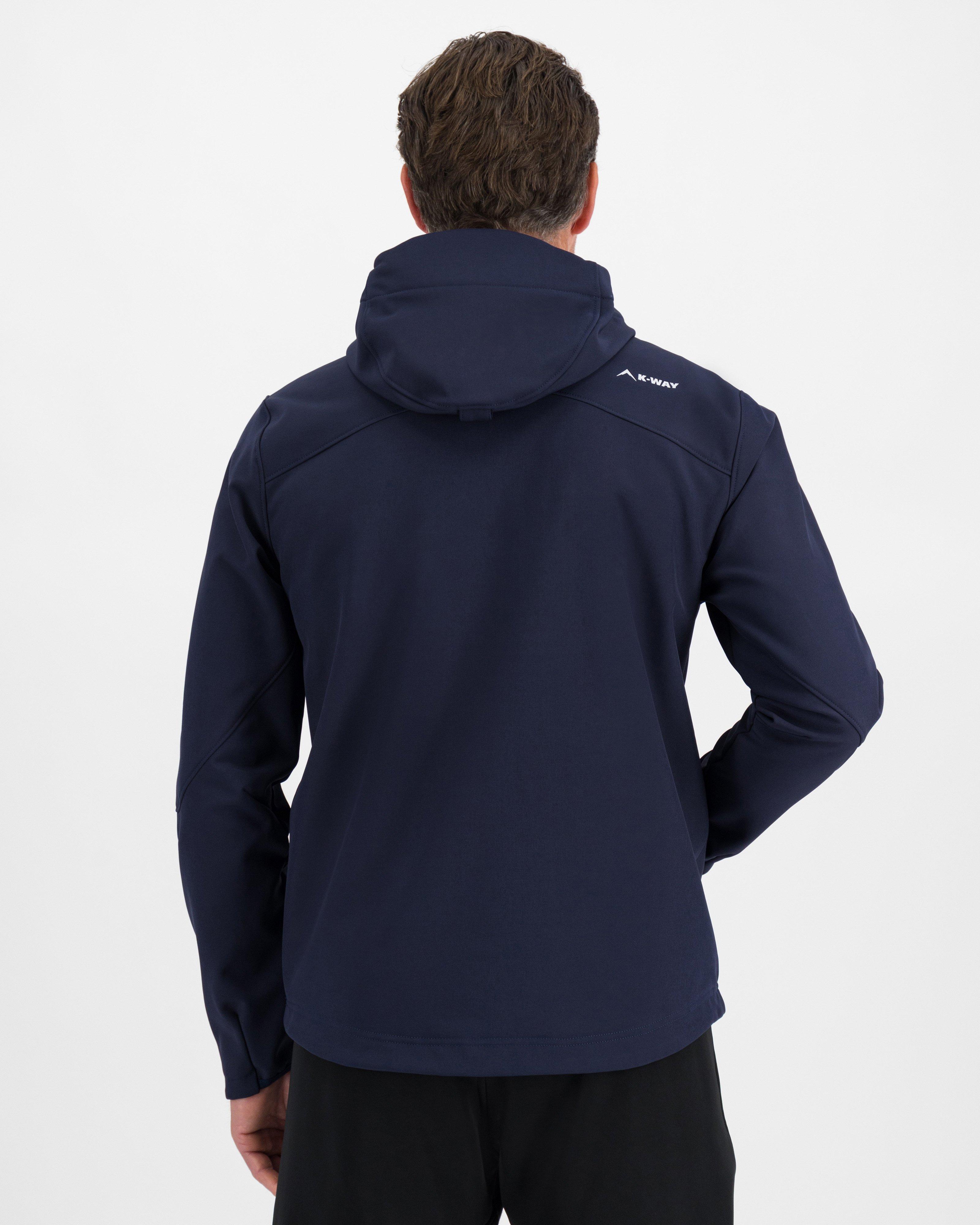 K-Way Men's Apex Softshell Hoodie -  Navy