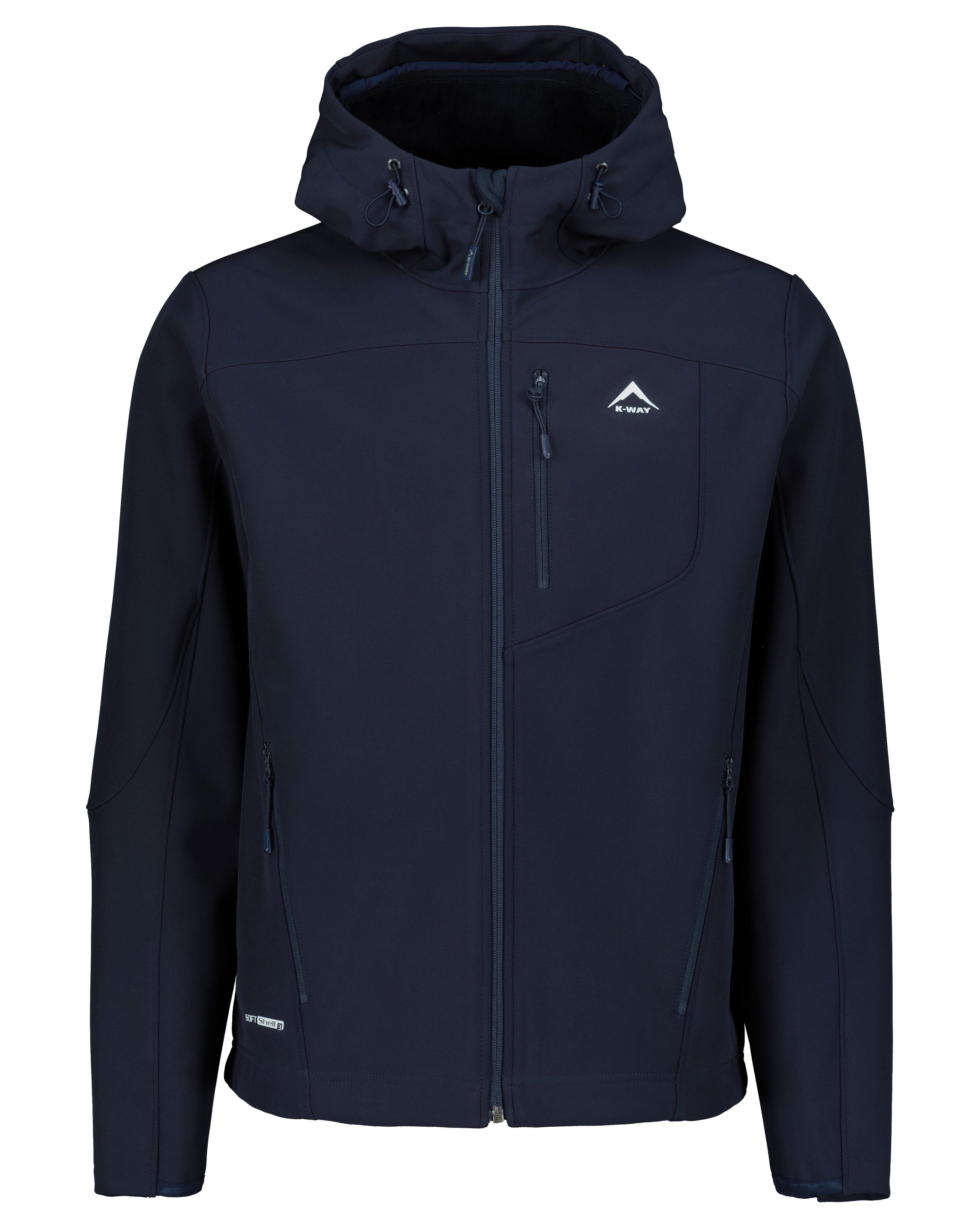 K-Way Men's Apex Softshell Hoodie -  Navy