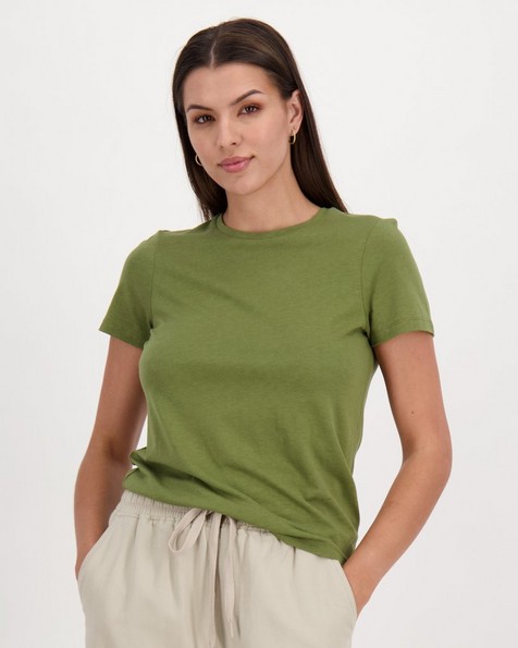 Rare Earth Women's Jenni Knit T-Shirt -  fatigue