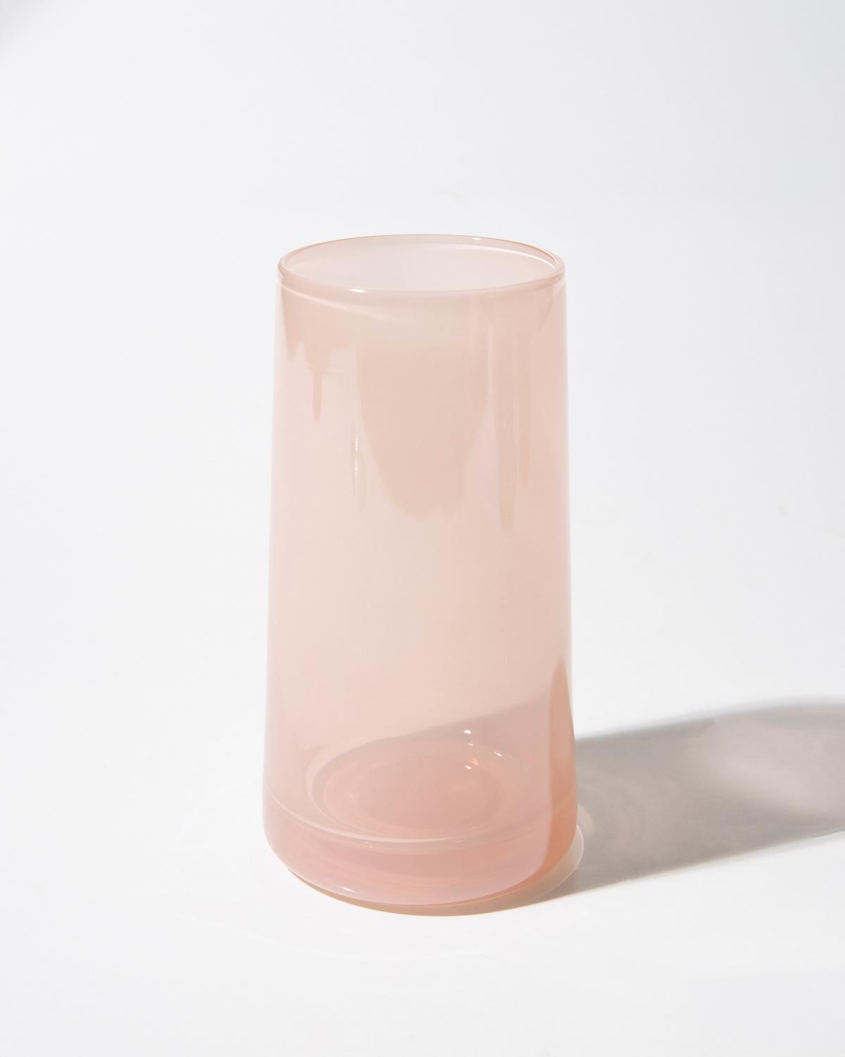 Pink Smokey Glass Tumbler Tall -  Pink