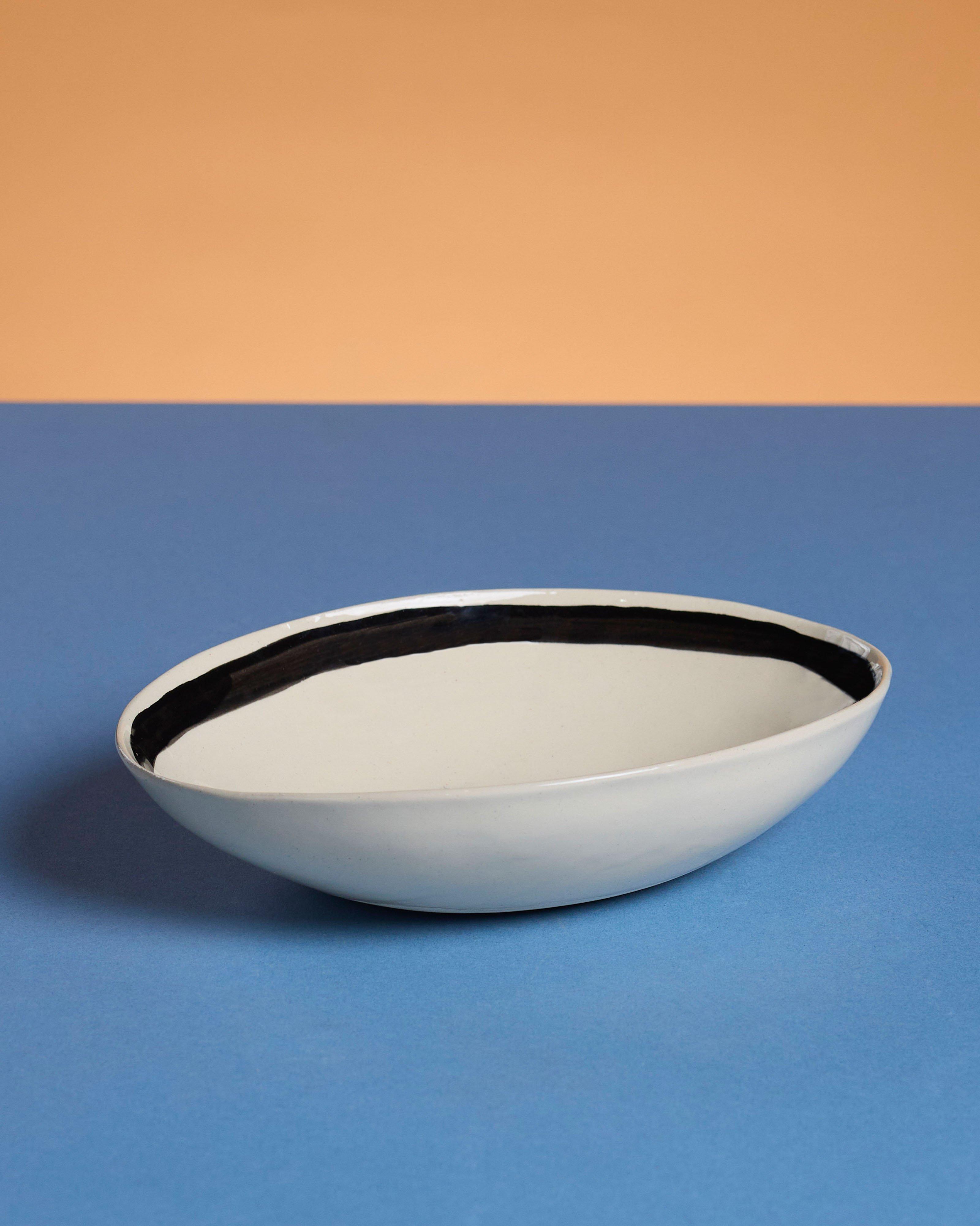 Wonki Ware Medium Etosha Patterned Bowl -  Black