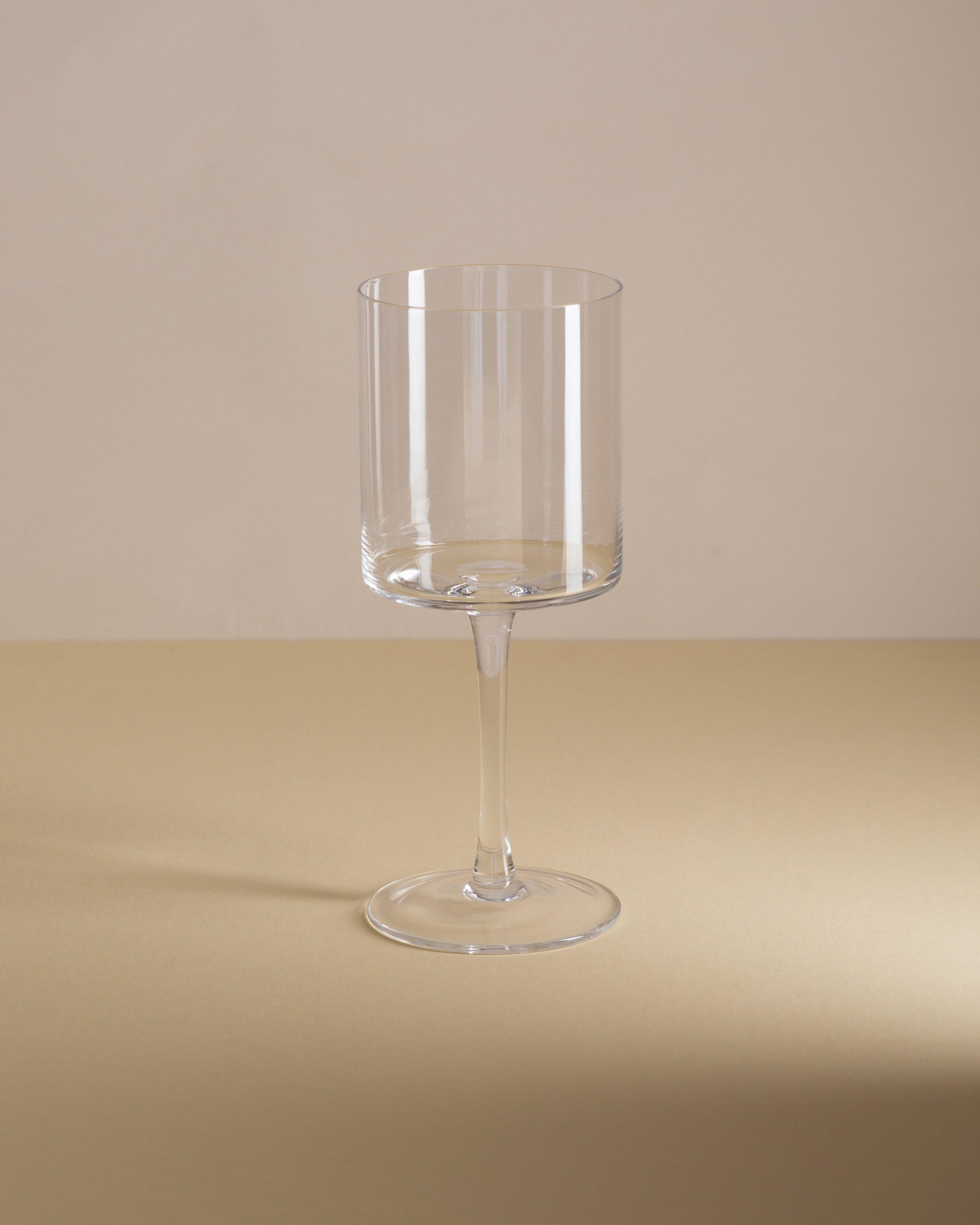 Squared Off Wine Glass -  No Colour