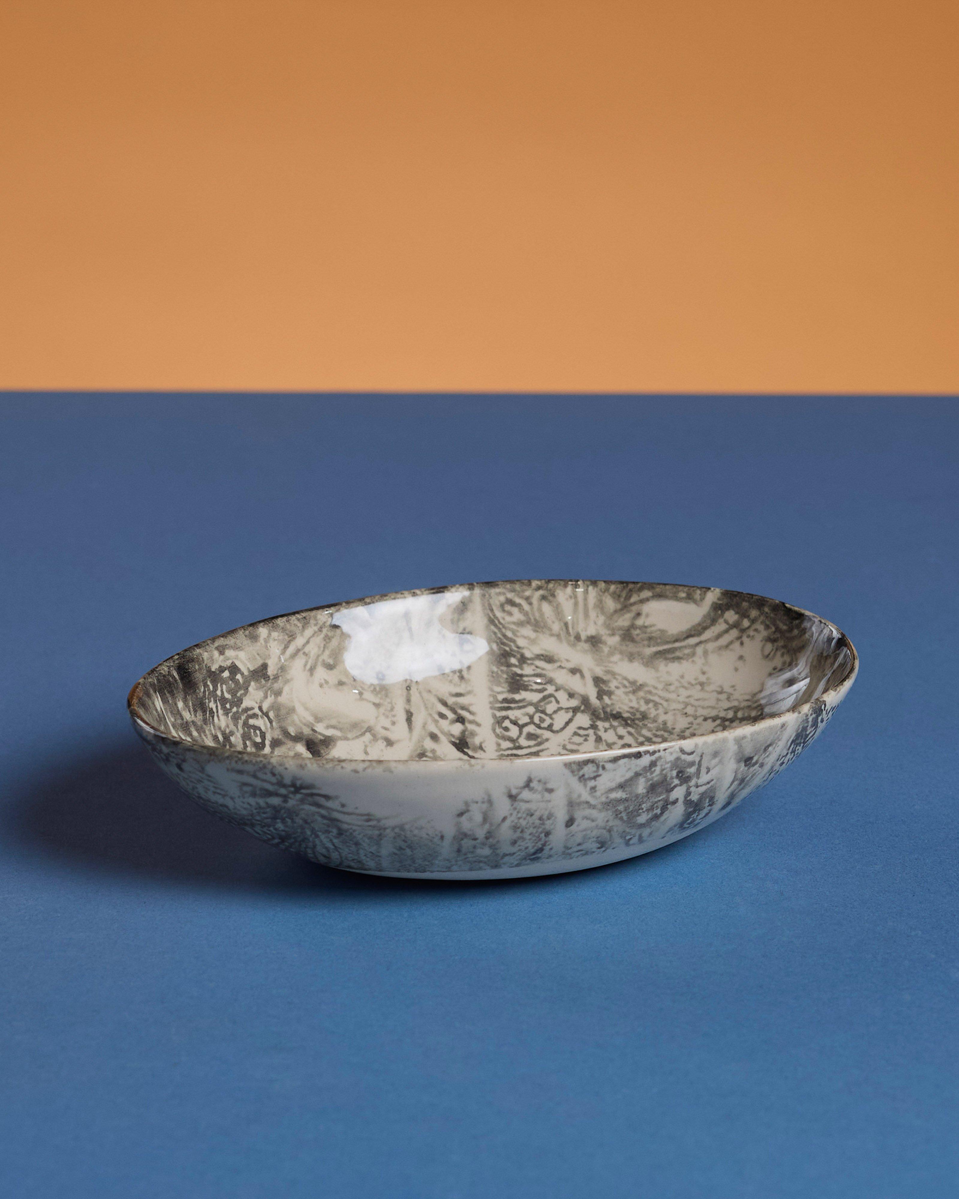 Wonki Ware Small Etosha Patterned Bowl -  Black