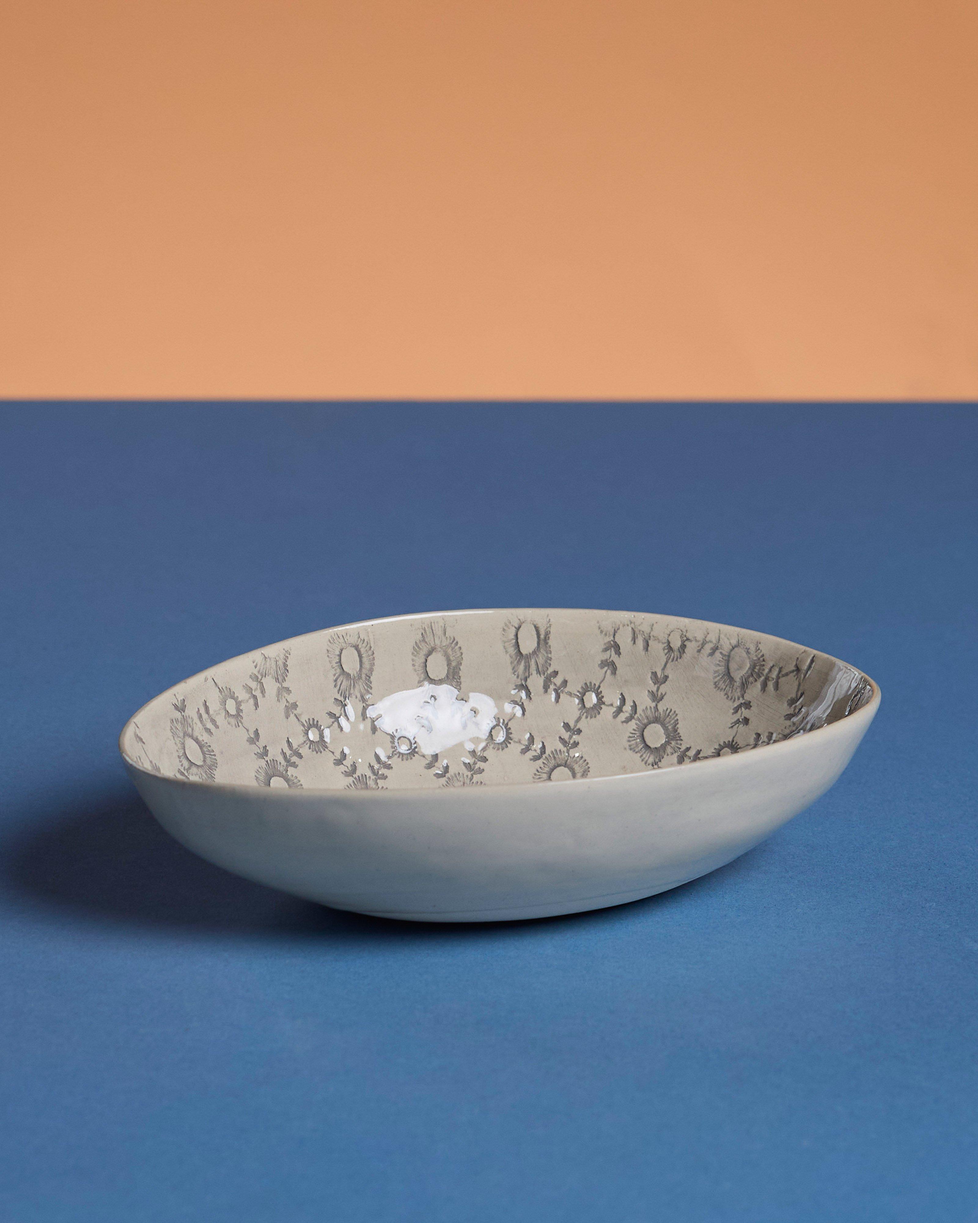 Wonki Ware Small Etosha Patterned Bowl -  Grey