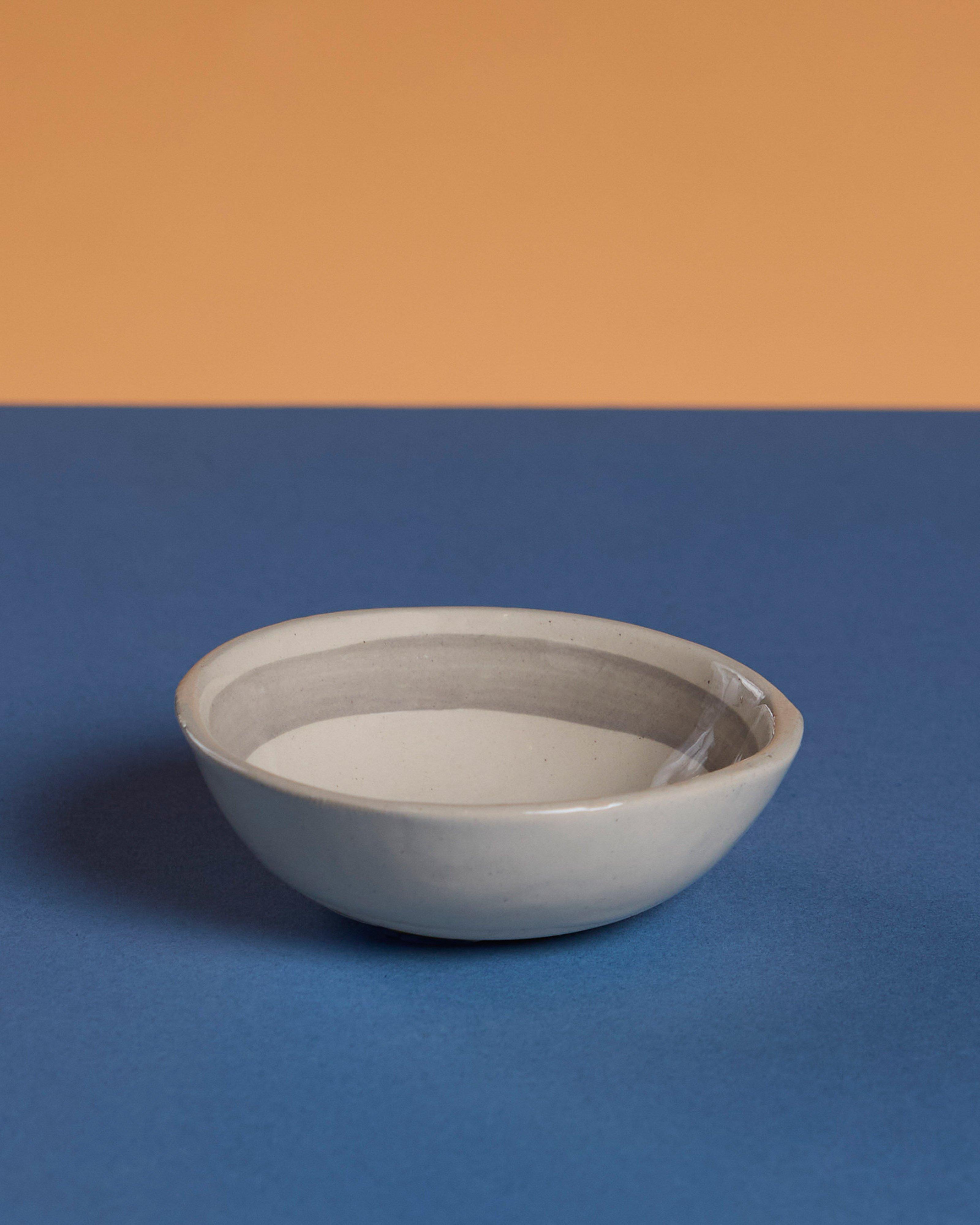 Wonki Ware Pattern Salt Dish -  Grey