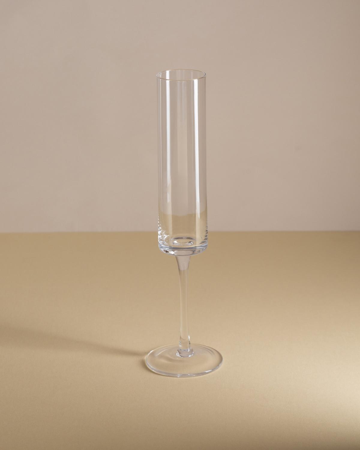 Squared Off Champagne Glass -  No Colour