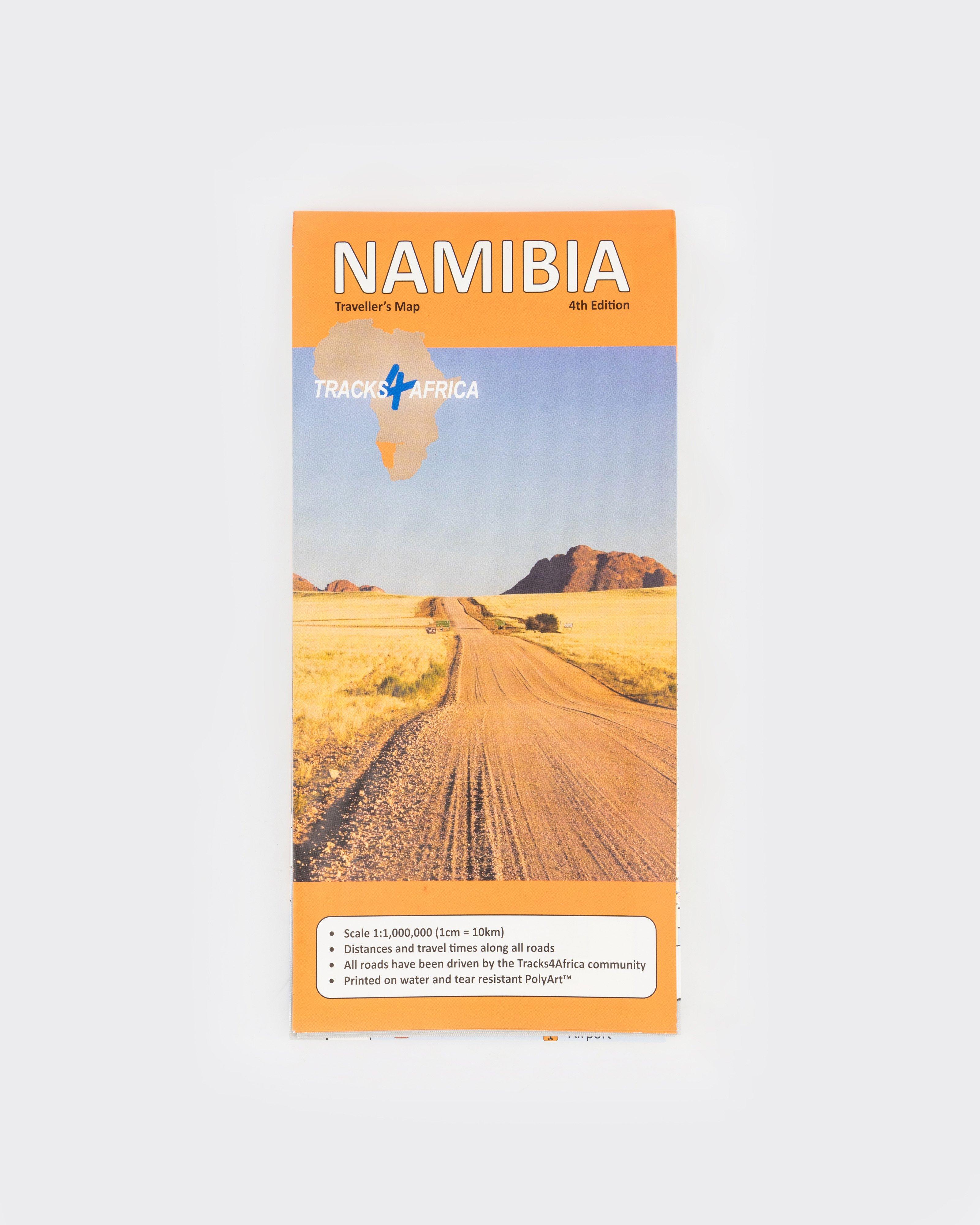T4A Namibia 4th Edition Paper Map -  White