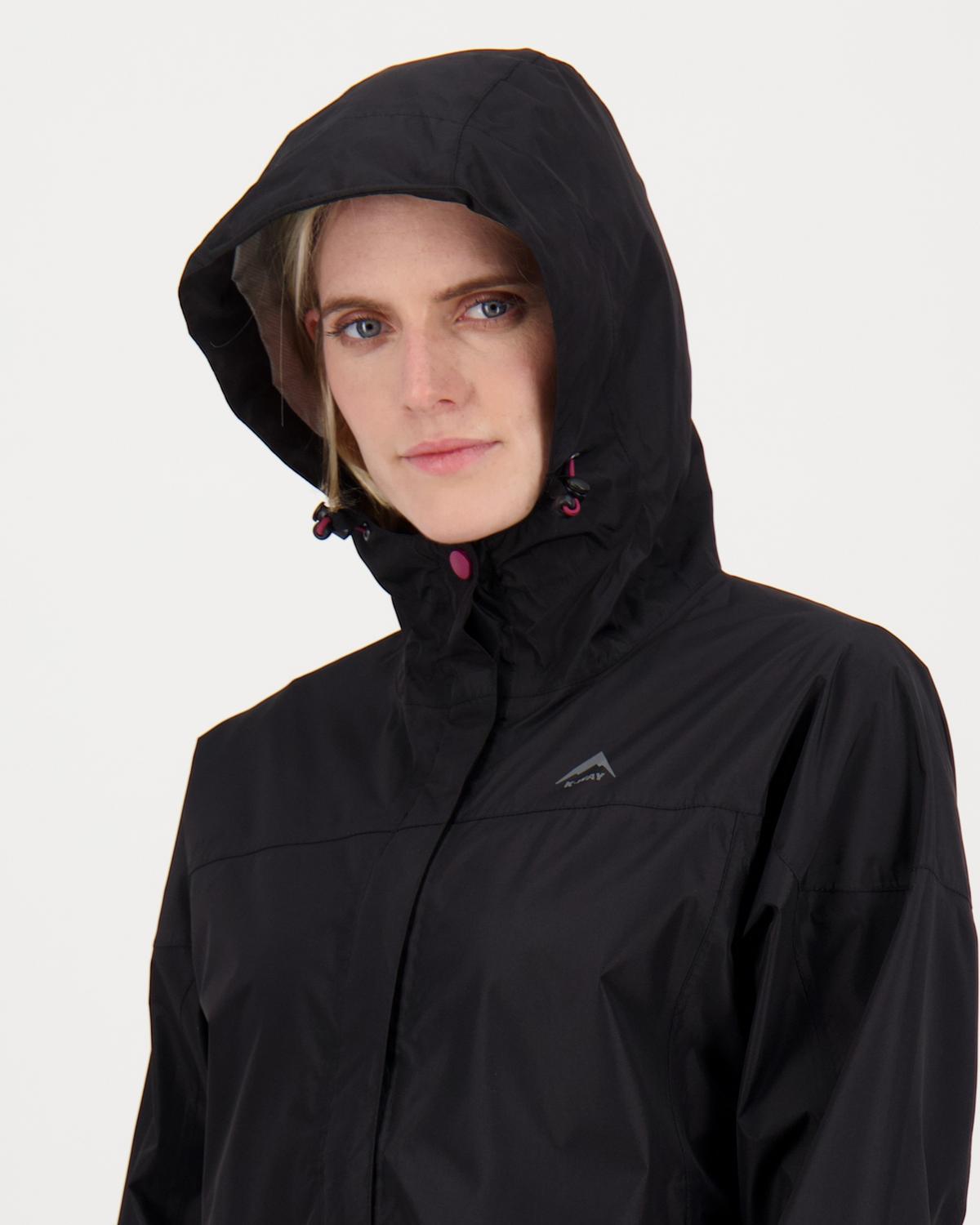 K-Way Women’s Cascade Waterproof Rain Jacket -  Black