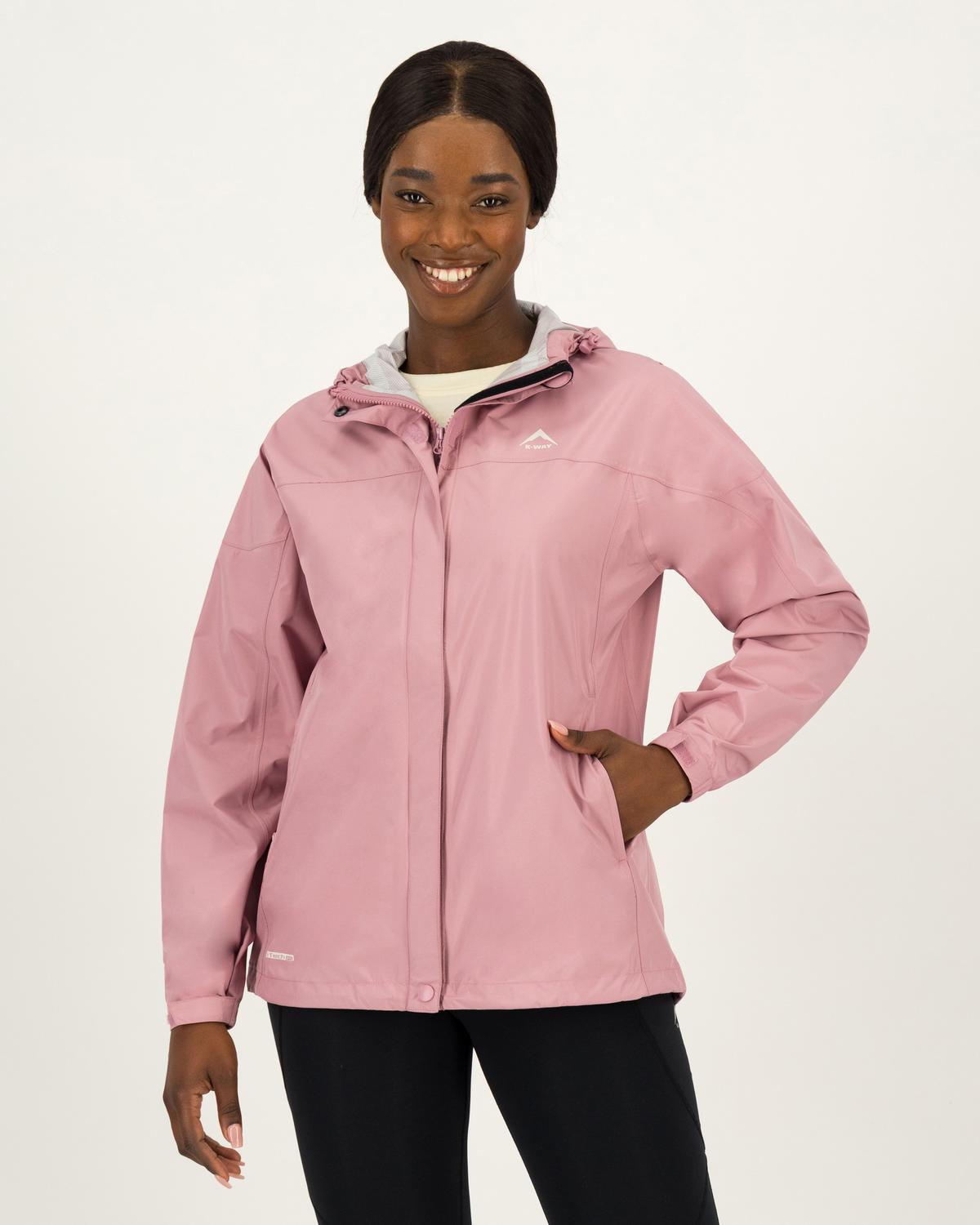 K-Way Women’s Cascade Waterproof Rain Jacket -  Mauve