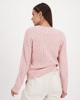 Rare Earth Women's Ayaan Cable Knit -  dustypink