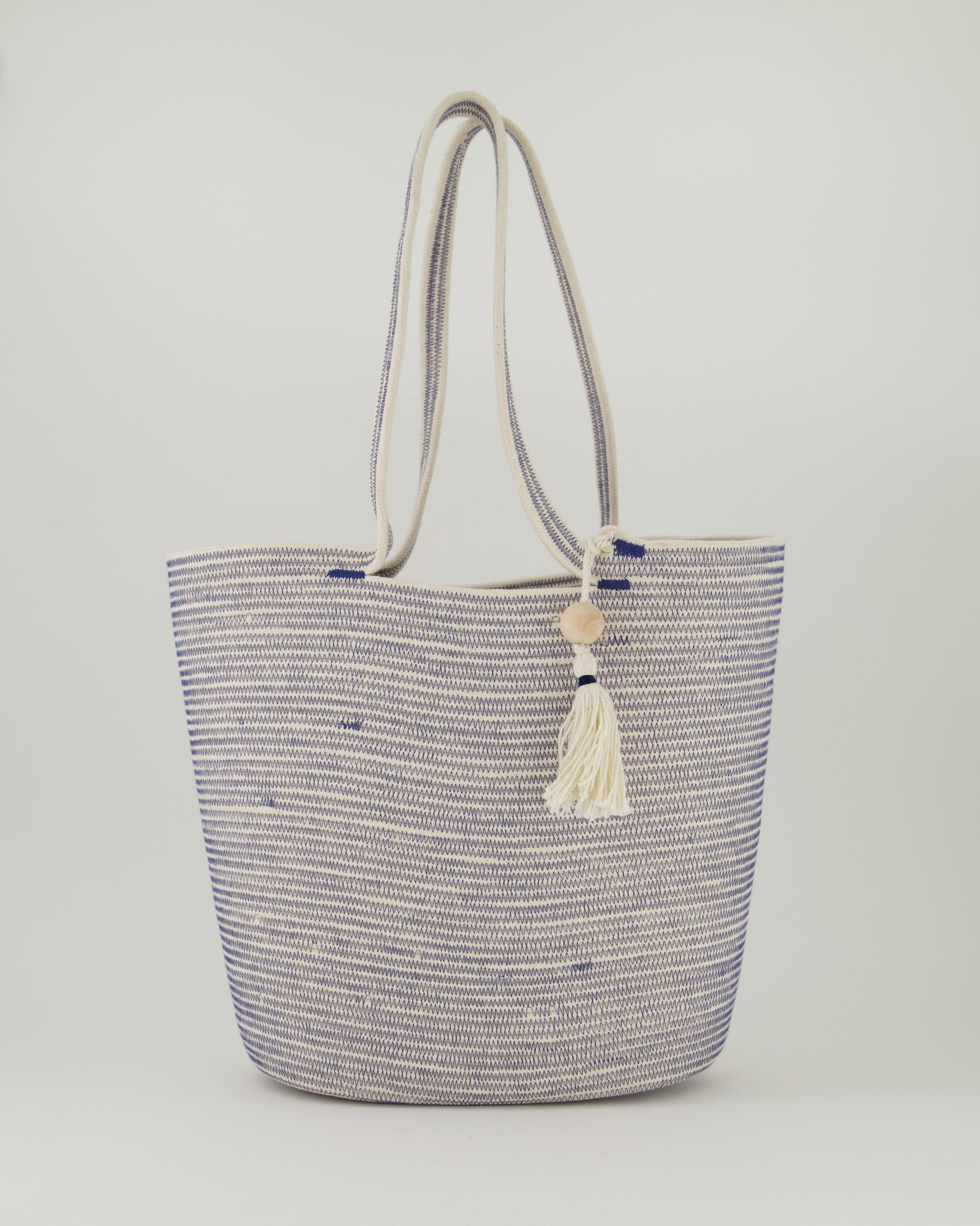 Campia Cotton Bucket Bag -  navy