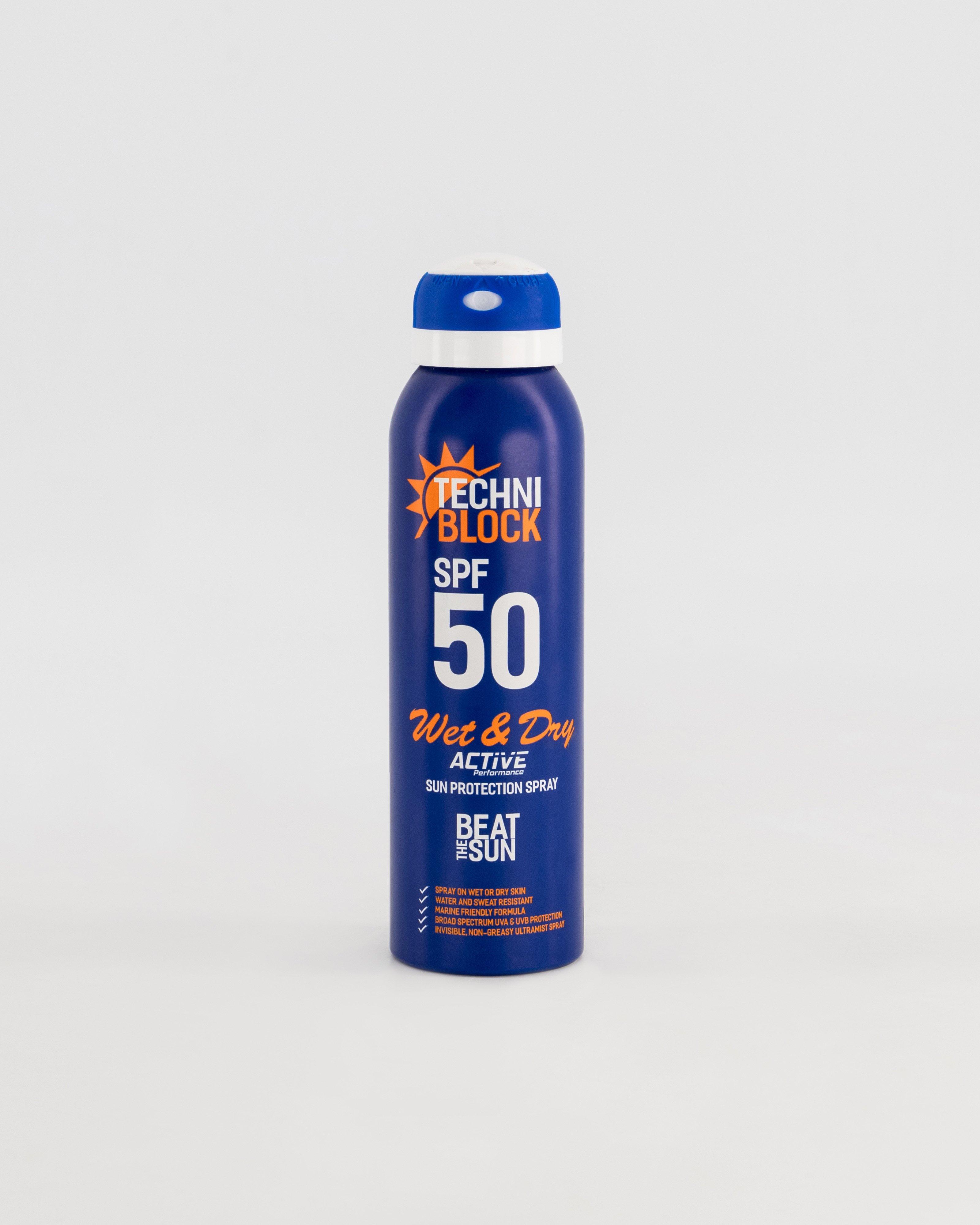 Techniblock SPF50 Sunblock Spray | Cape Union Mart