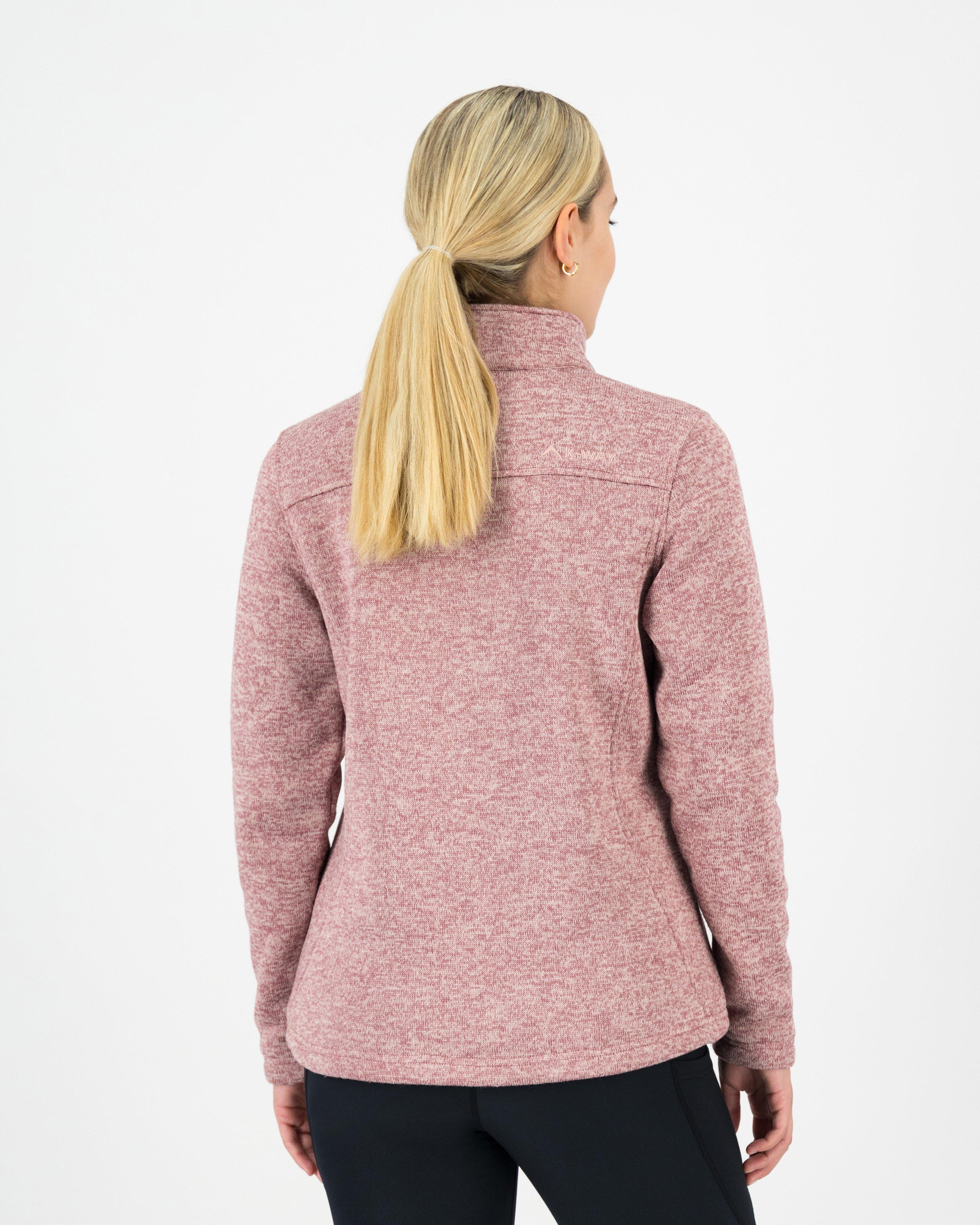 K-Way Women's Melissa Knitted Fleece Jacket -  Dusty Pink