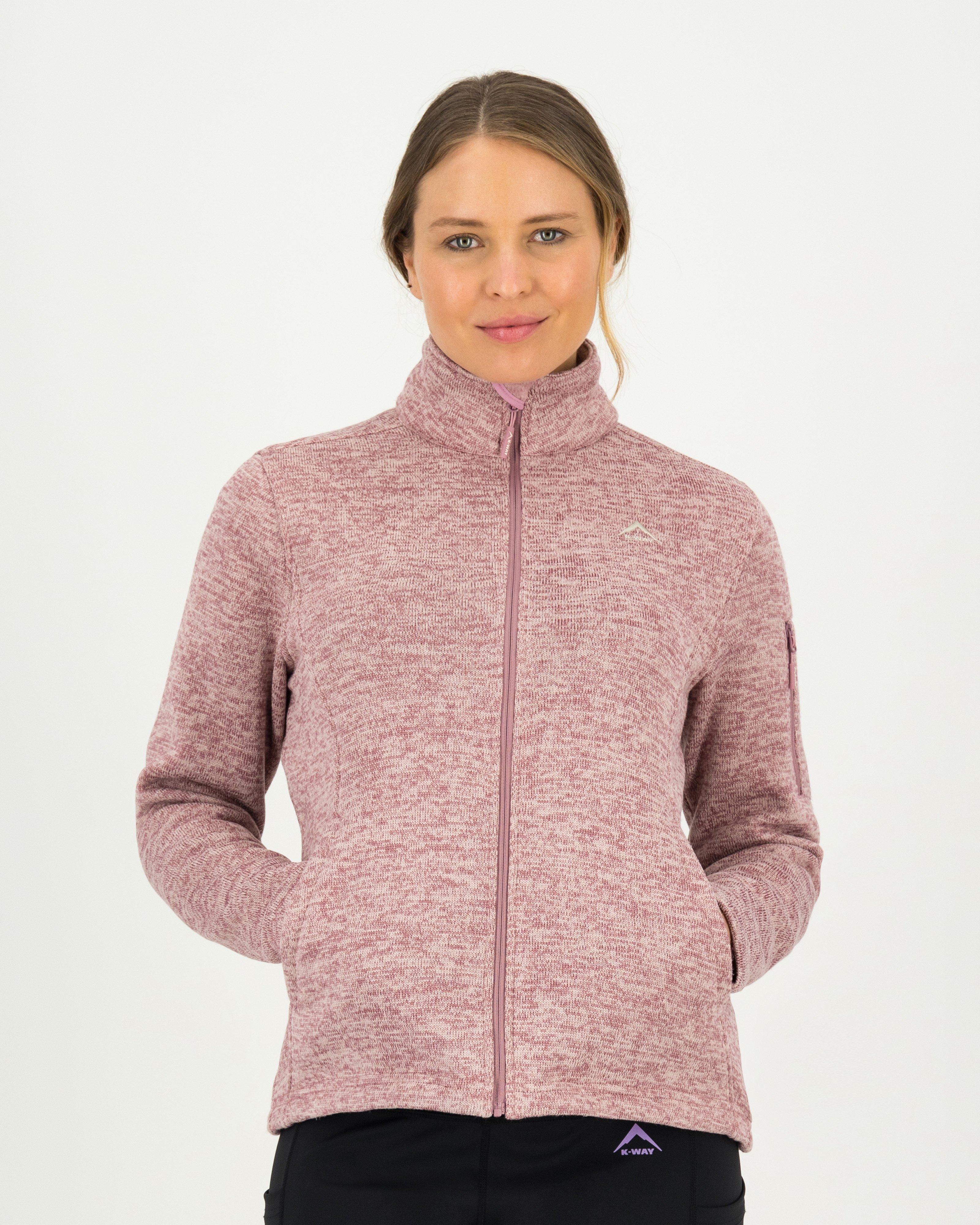 K-Way Women's Melissa Knitted Fleece Jacket -  Mauve