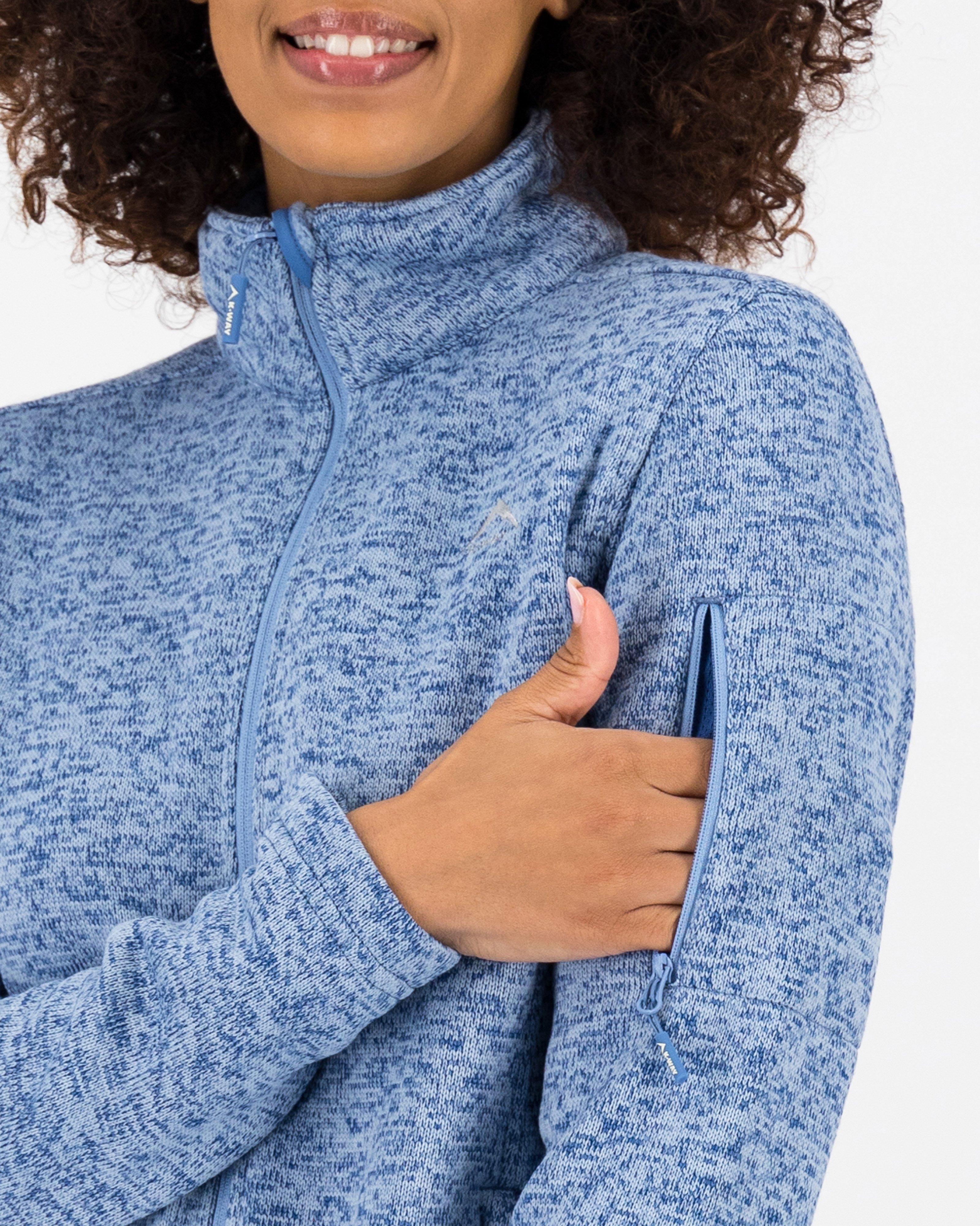K-Way Women's Melissa Knitted Fleece Jacket -  Blue