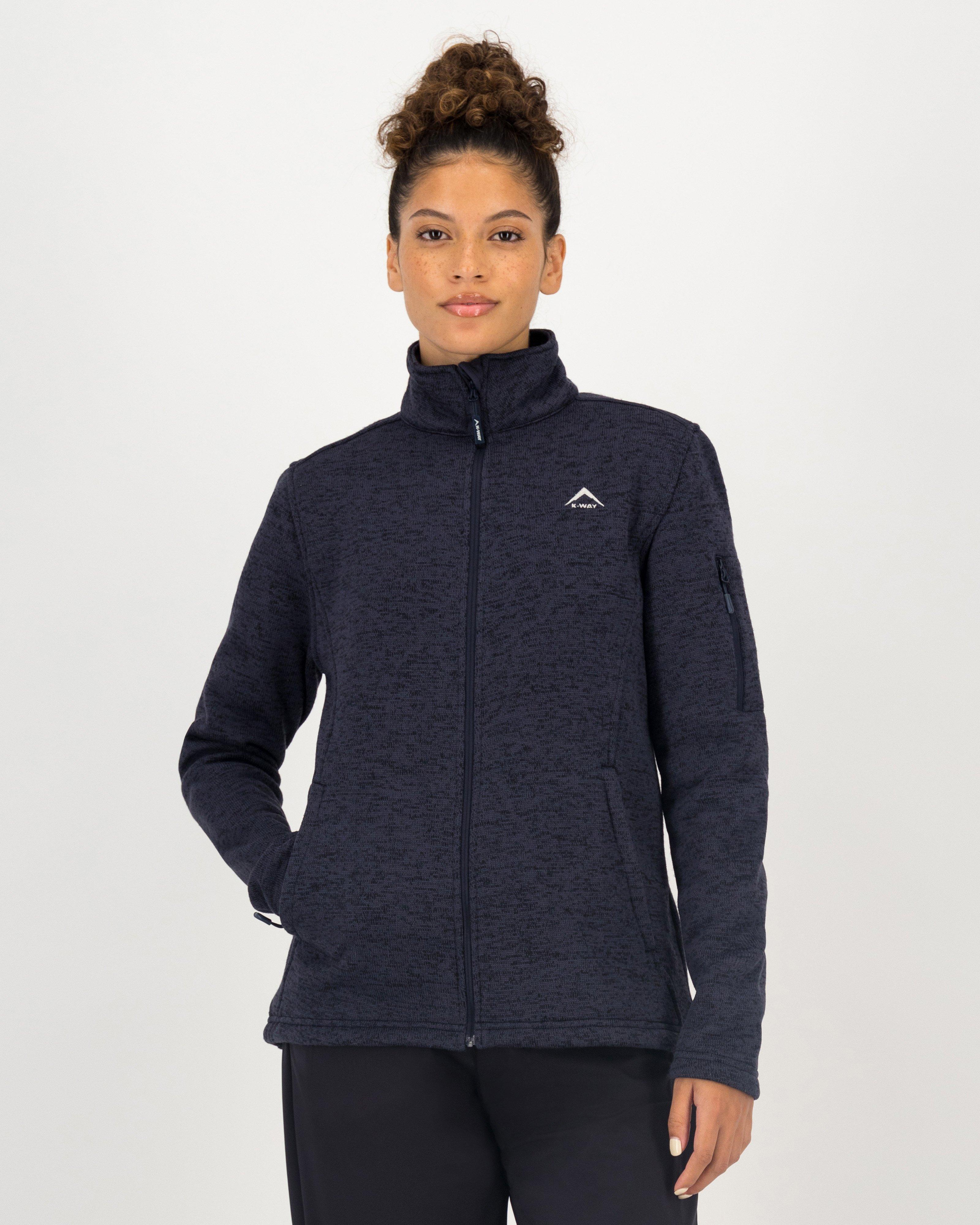 K-Way Women's Melissa Knitted Fleece Jacket -  Navy