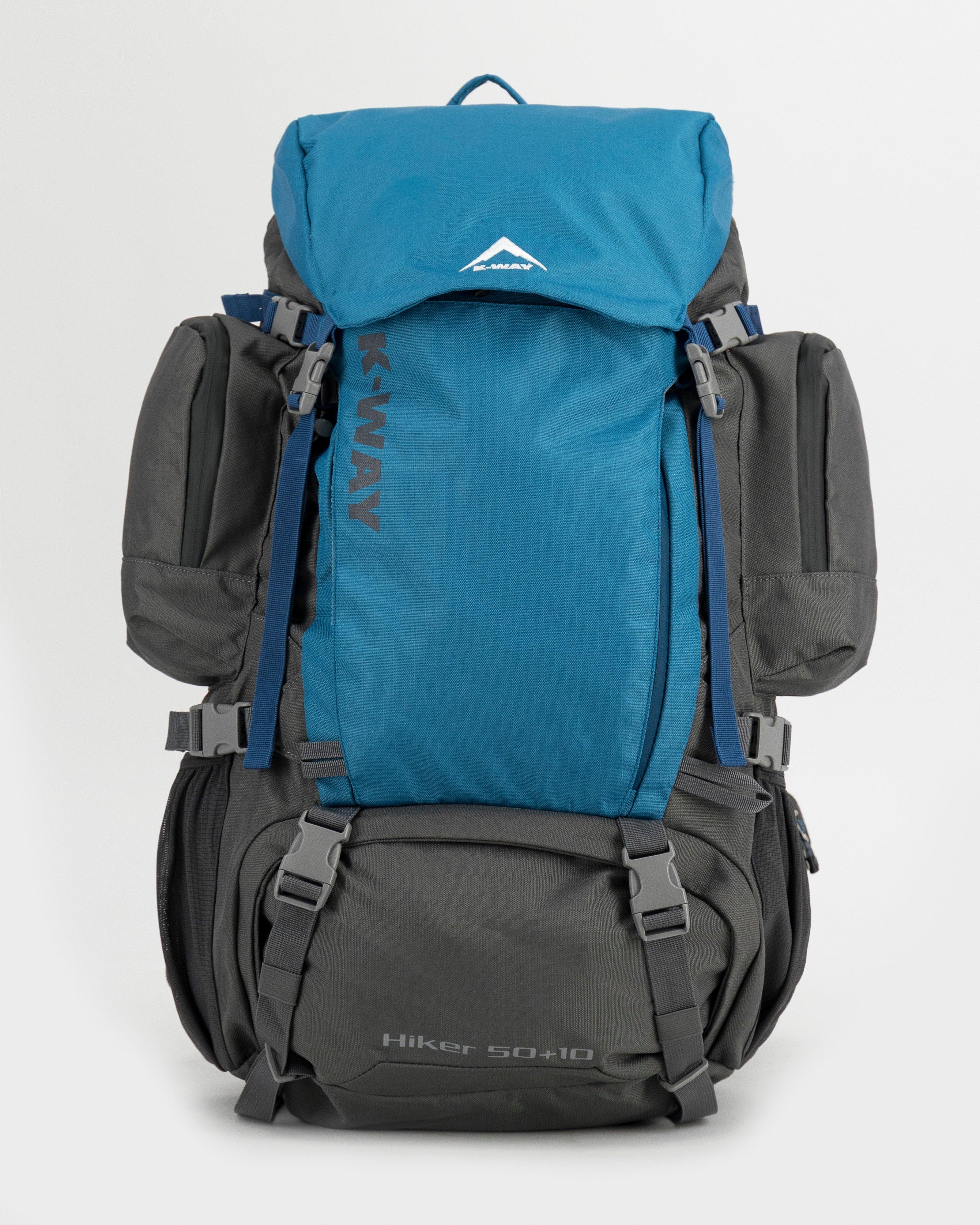 K-Way Hiker 50L + 10L Hiking Pack -  Blue