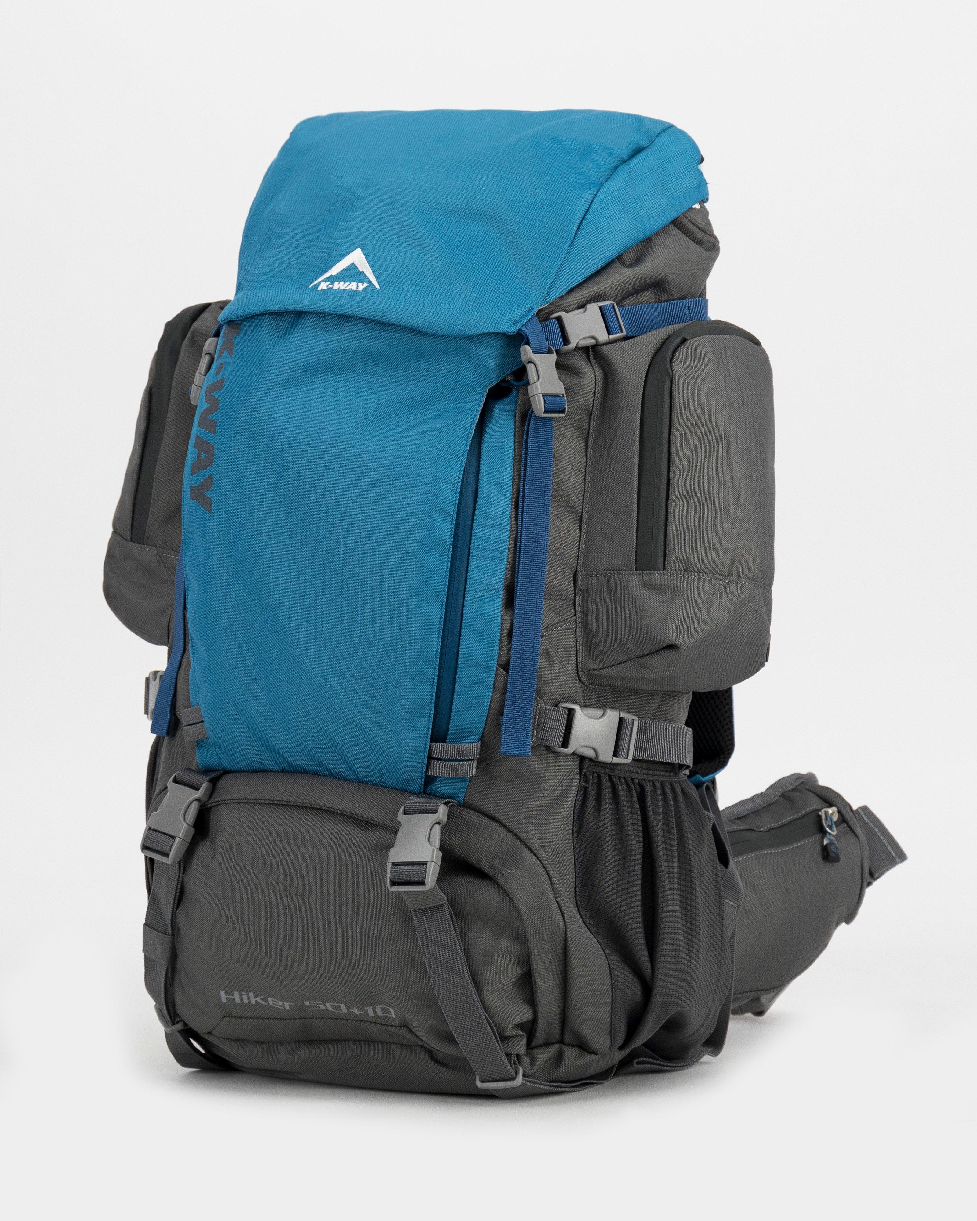 K-Way Hiker 50L + 10L Hiking Pack -  Blue